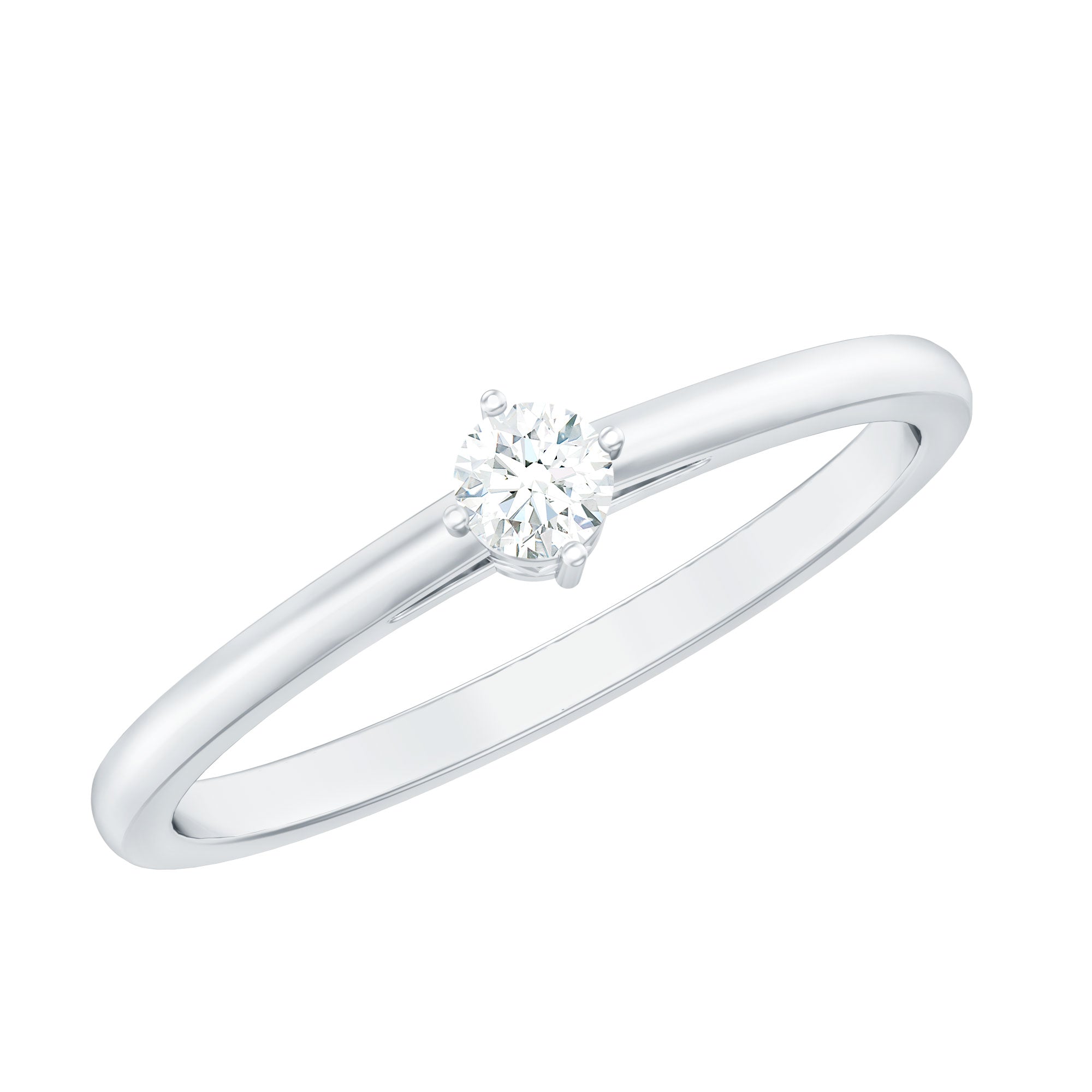 Diamond Promise Ring For Her Natural - ( HI-SI ) - Rosec Jewels