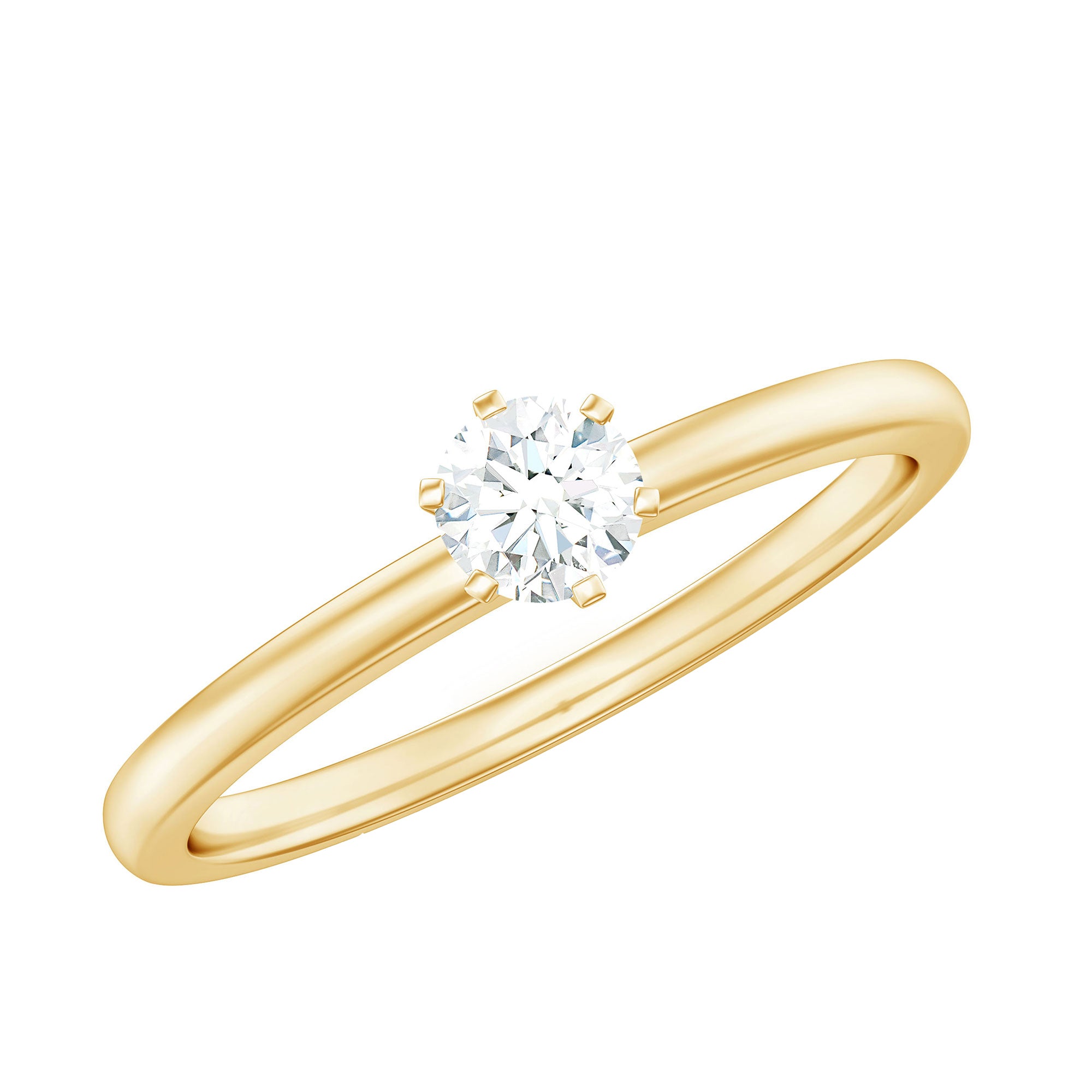 Peg Head Set Diamond Promise Ring for her Natural - ( HI-SI ) - Rosec Jewels