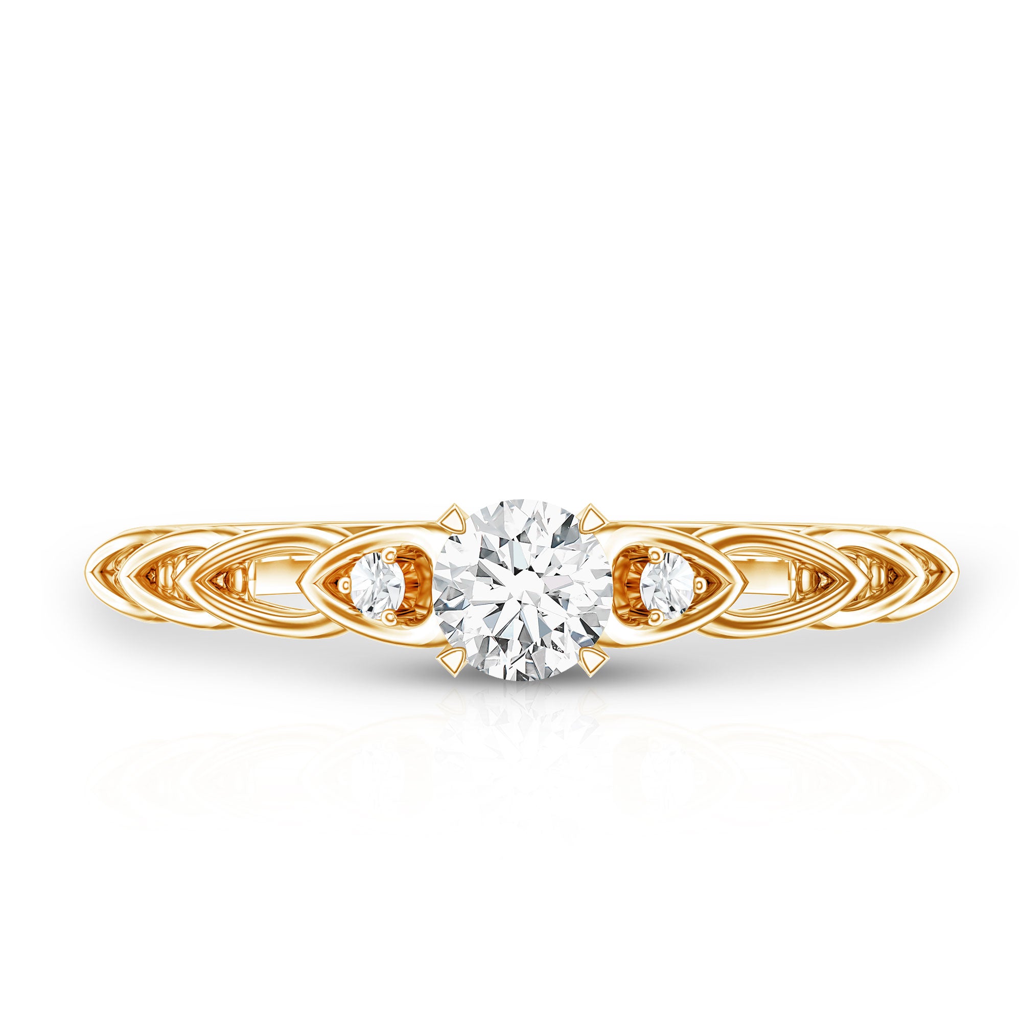 Genuine Diamond Minimalist Promise Ring with Certificate Natural - ( HI-SI ) - Rosec Jewels