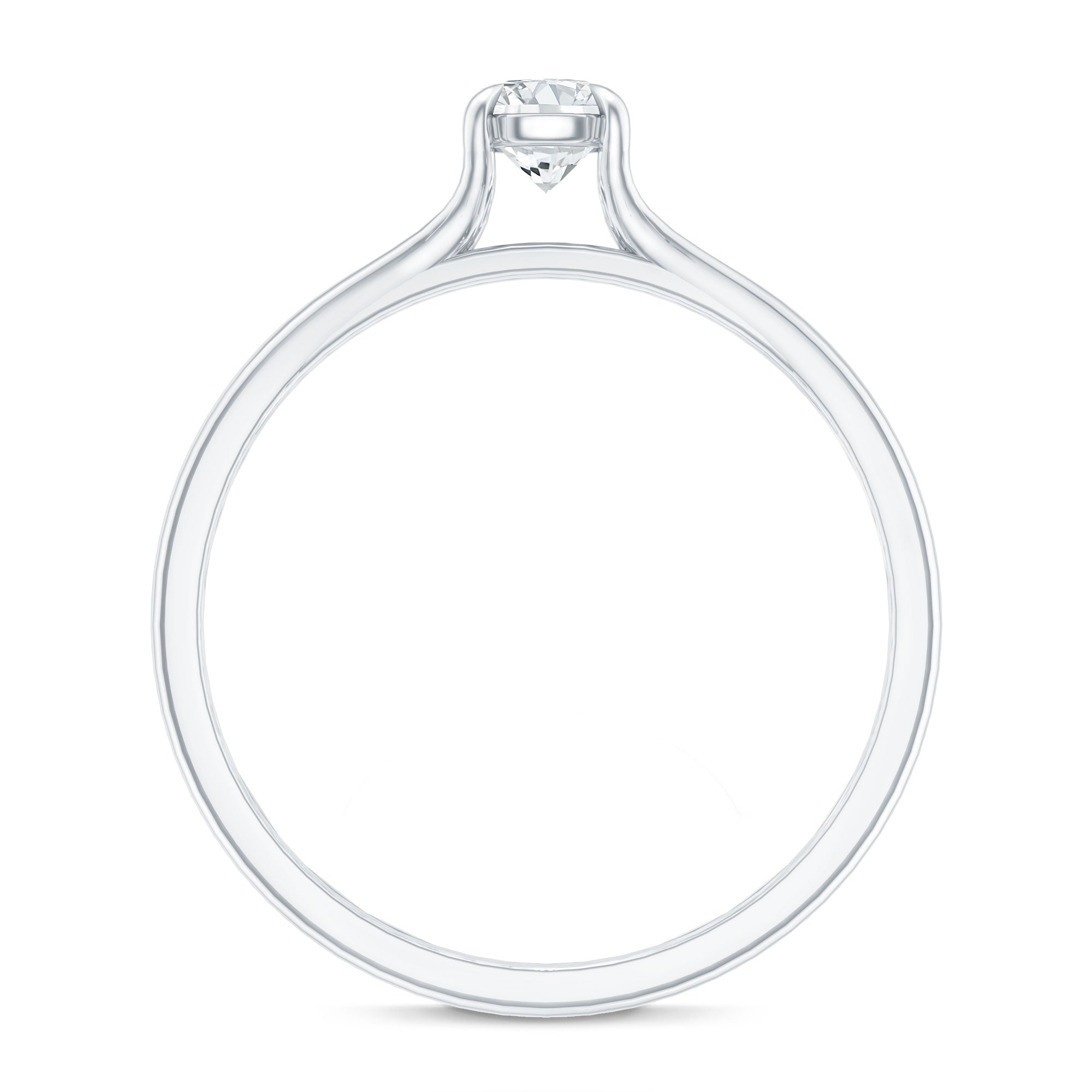 Promise Ring with Moissanite in Claw Setting D-VS1 - Rosec Jewels
