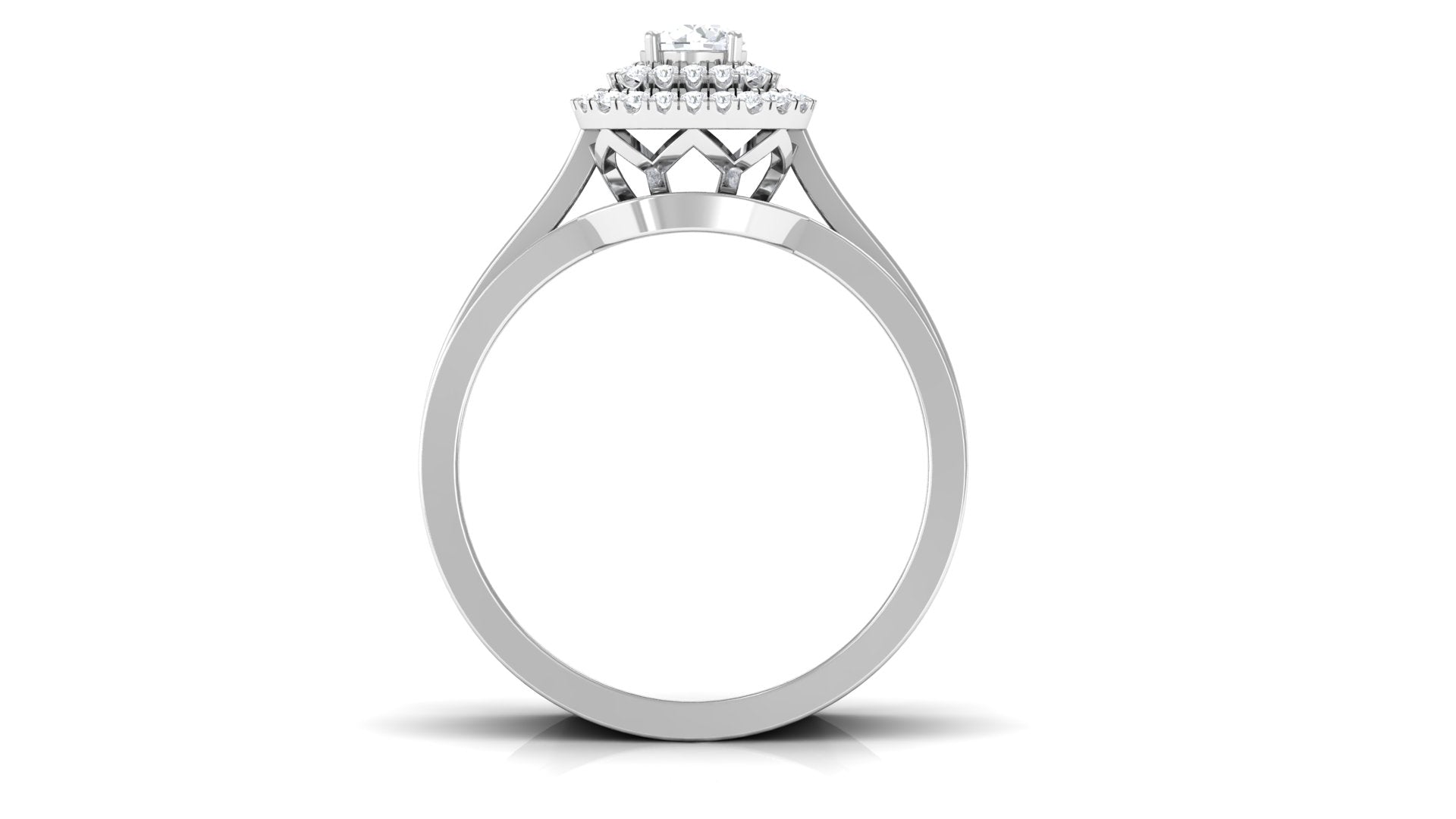 Zircon Statement Bridal Ring Set of 3 AAAA - Rosec Jewels