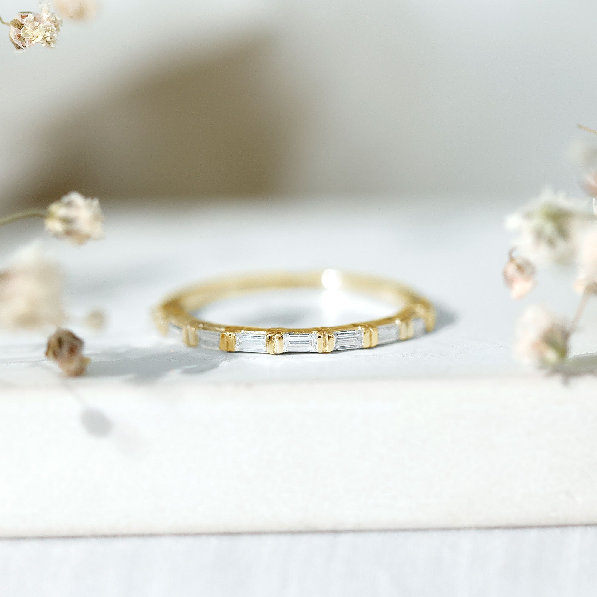 Rosec Jewels-Bar Set Moissanite Eternity East West Ring