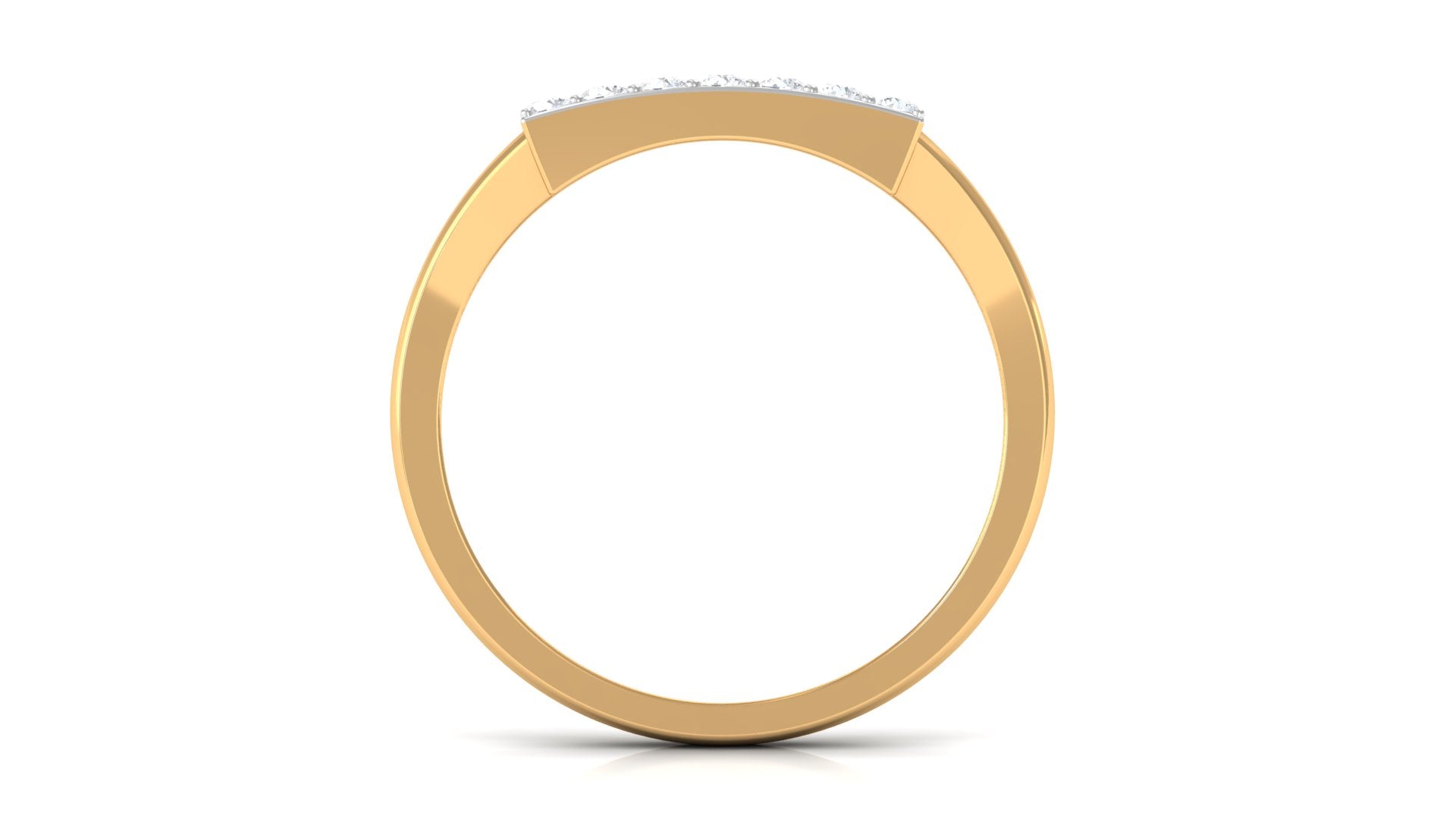 Rosec Jewels-Natural Mens Diamond Band Ring with Black Enamel