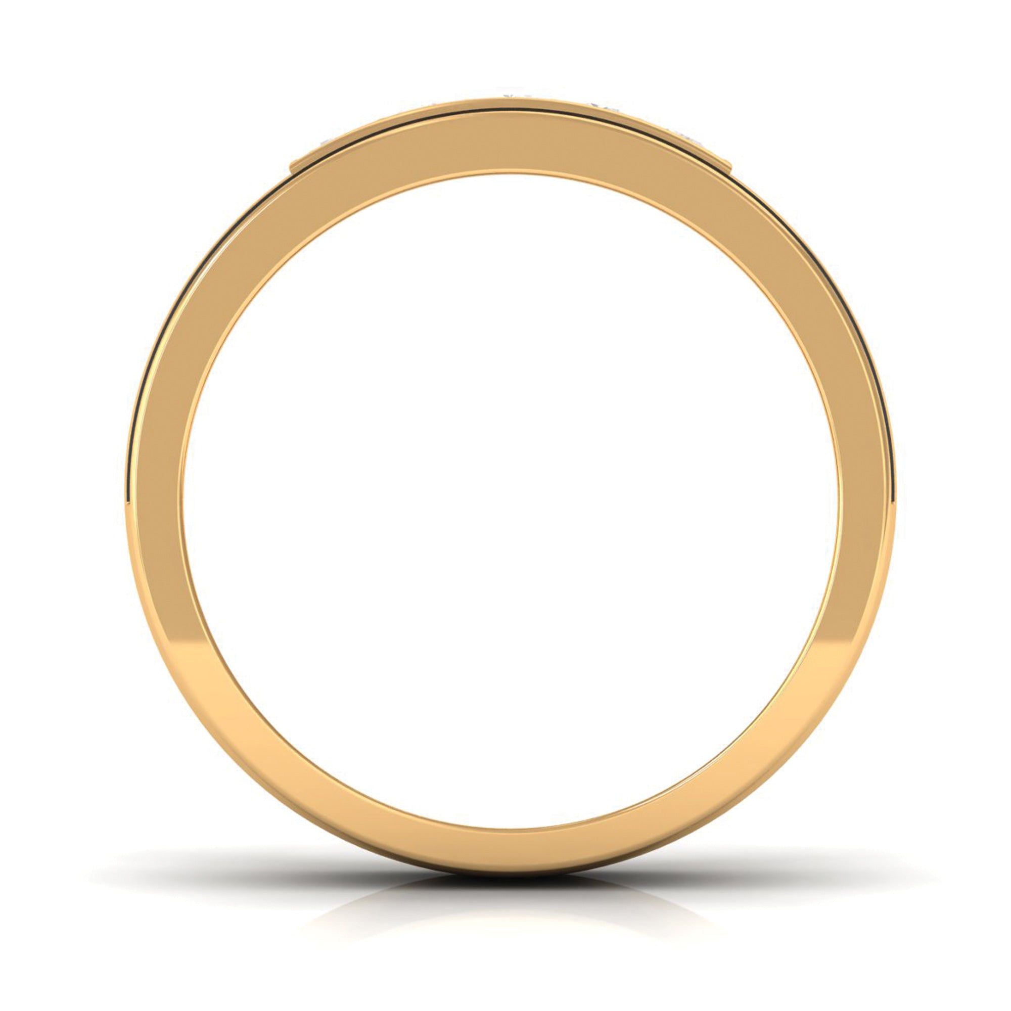 Certified Real Diamond Wedding Band with Black Enamel Natural - ( HI-SI ) - Rosec Jewels