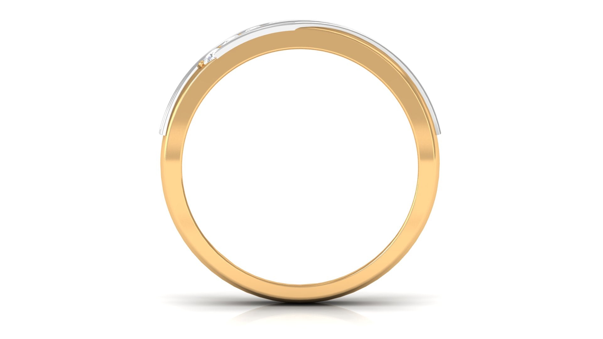 Certified Natural Diamond Mens Wedding Band with Black Enamel Natural - ( HI-SI ) - Rosec Jewels