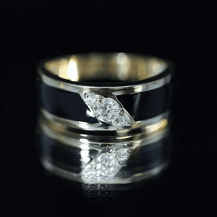 Classic Moissanite Mens Wedding Band Ring D-VS1 - Rosec Jewels