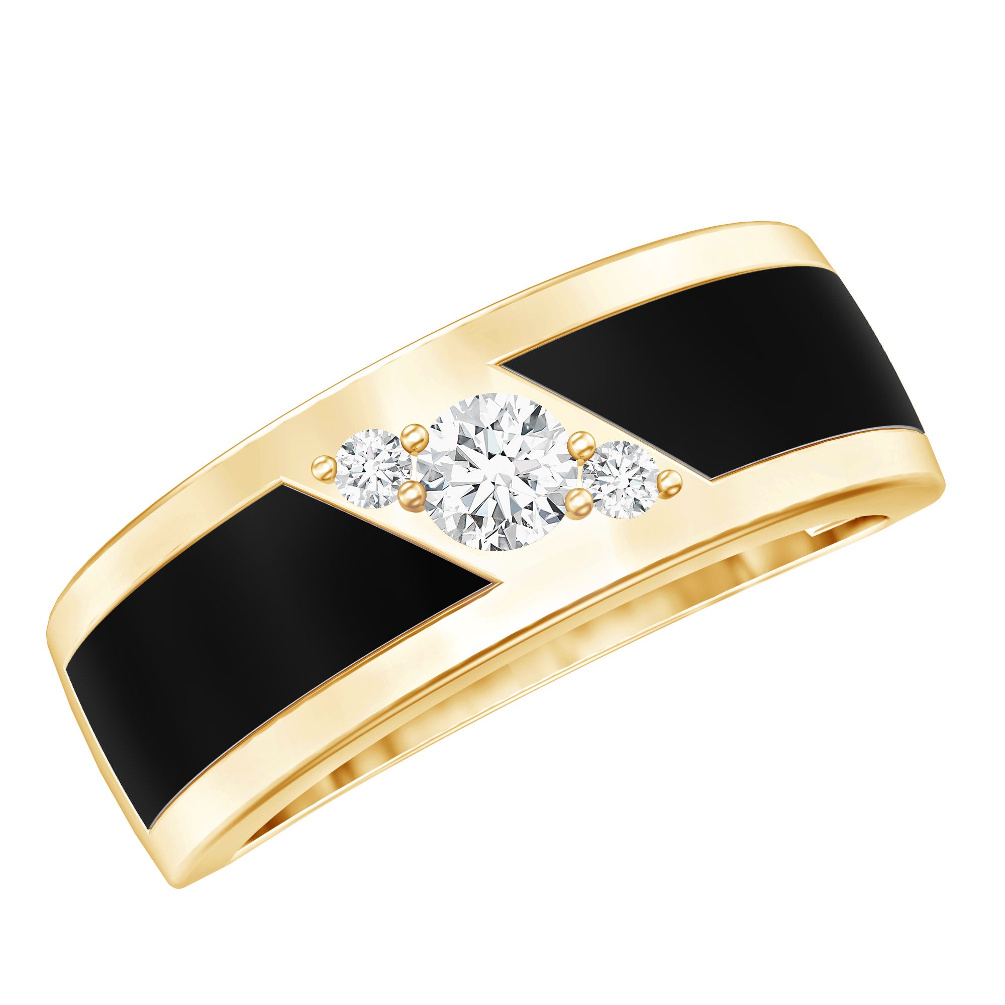 Classic Moissanite Mens Wedding Band Ring D-VS1 - Rosec Jewels