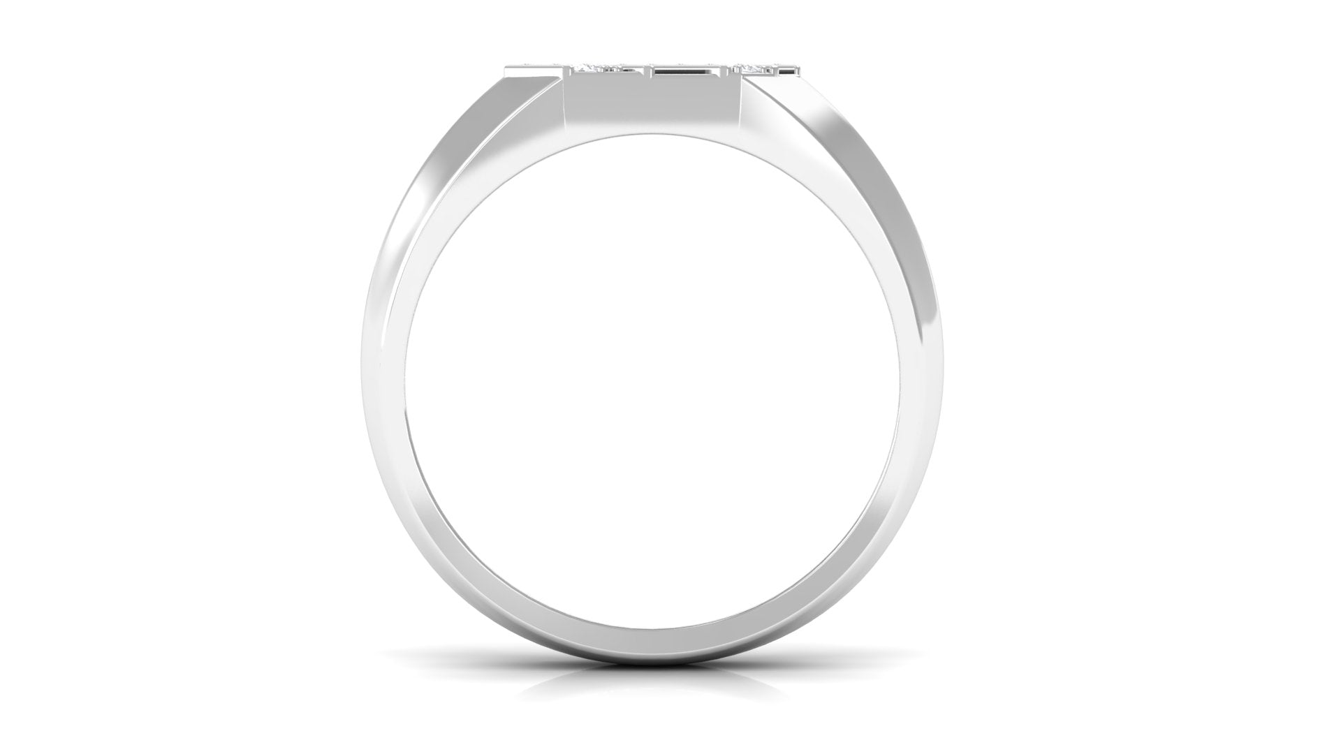 Classic Diamond Mens Engagement Ring with Black Enamel Natural - ( HI-SI ) - Rosec Jewels