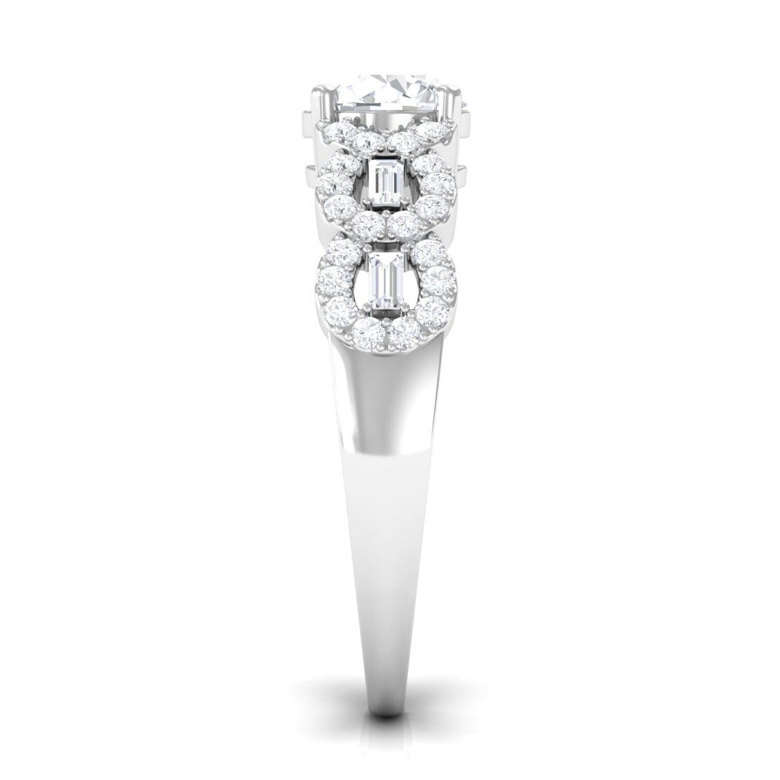 Certified Moissanite Designer Engagement Ring for Women D-VS1 - Rosec Jewels