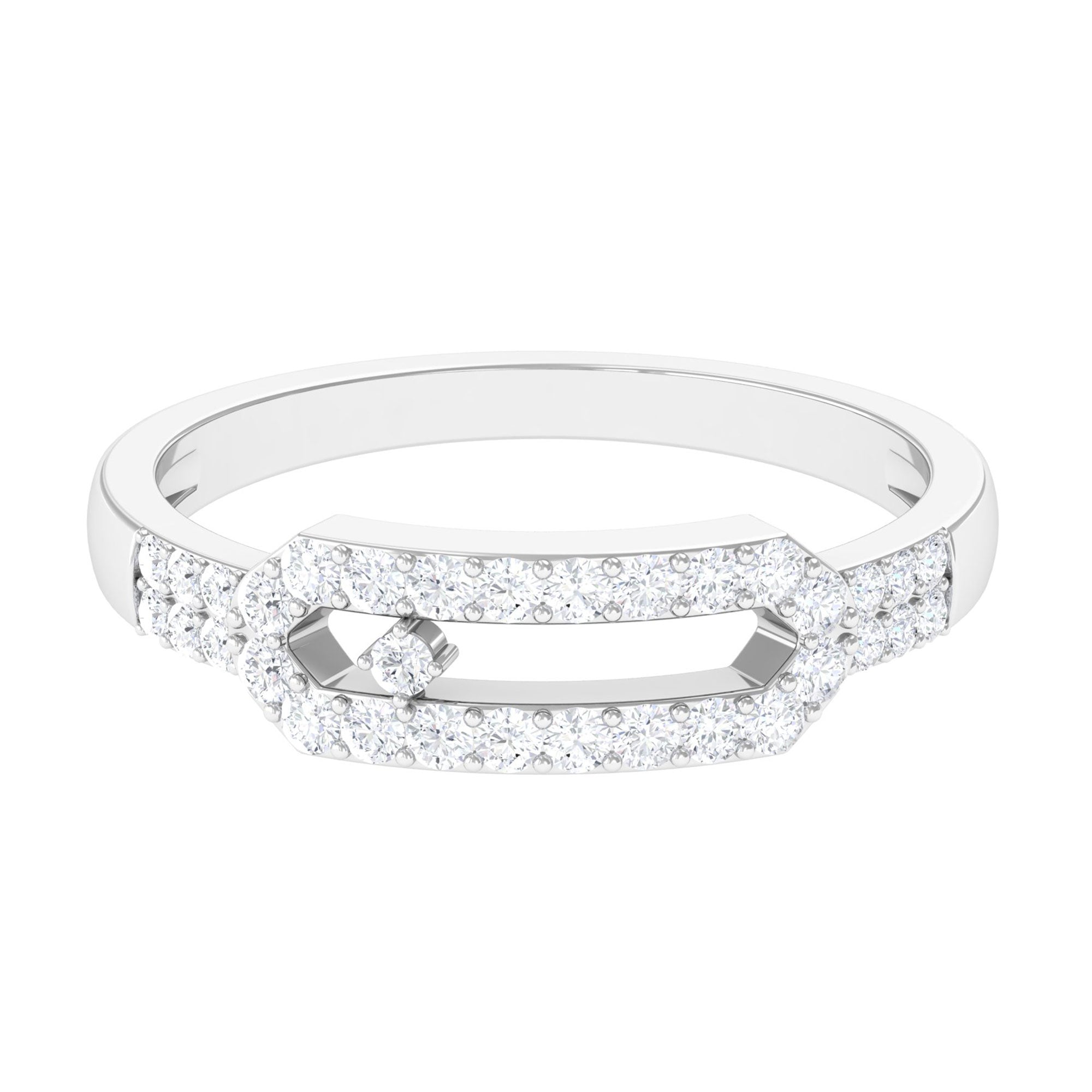 Contemporary Natural Diamond Ring for Women Natural - ( HI-SI ) - Rosec Jewels