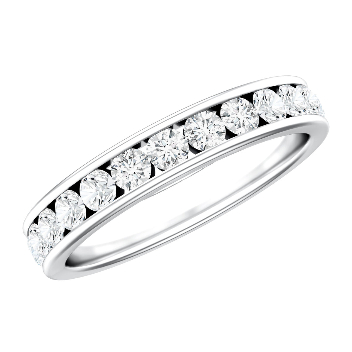 Certified Lab Grown Diamond Eternity Ring in Channel Set Lab - ( EF-VS ) - Rosec Jewels
