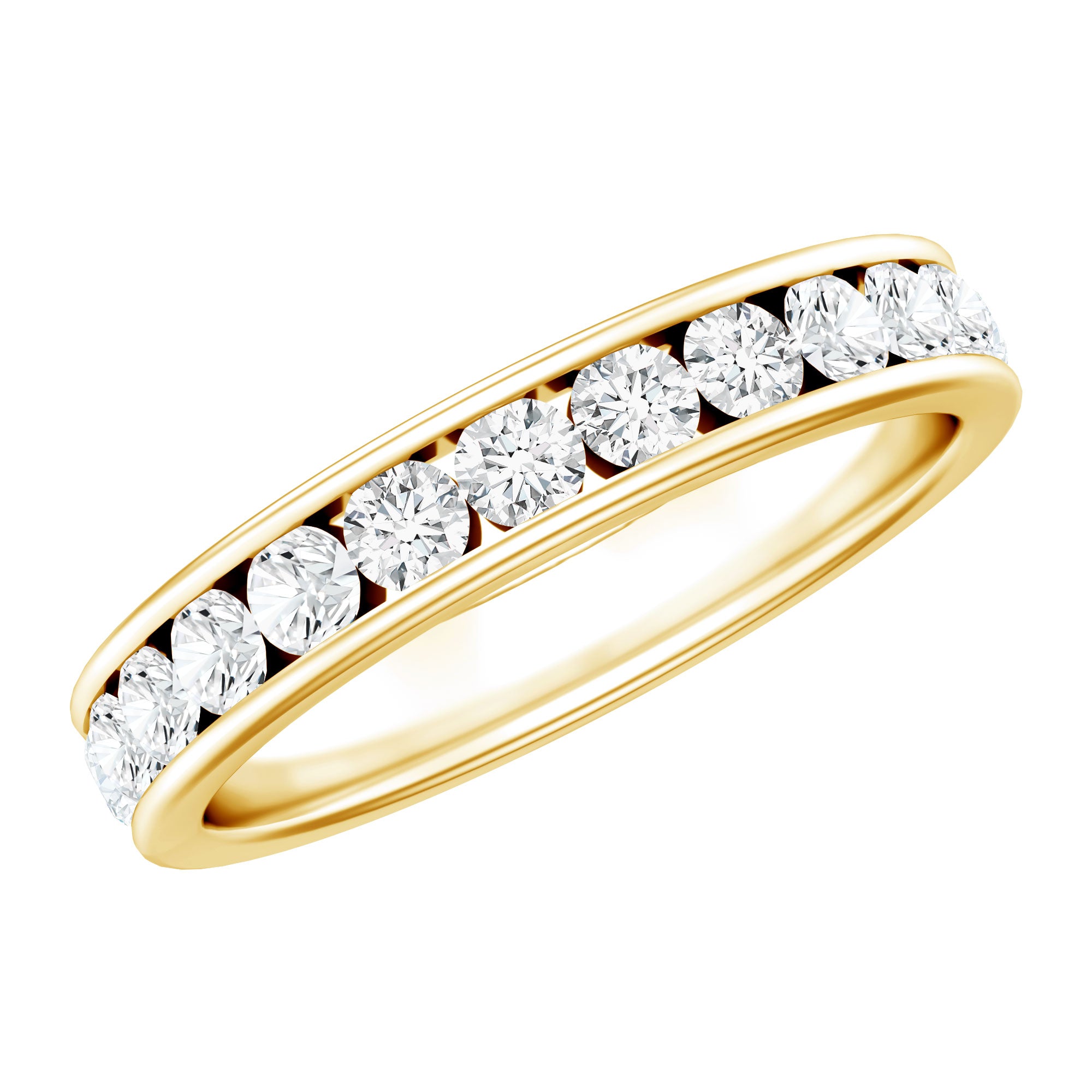 Certified Lab Grown Diamond Eternity Ring in Channel Set Lab - ( EF-VS ) - Rosec Jewels