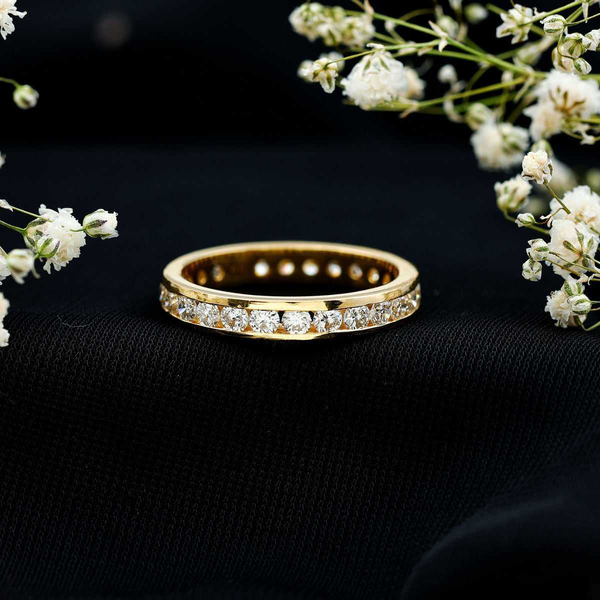 Certified Lab Grown Diamond Eternity Ring in Channel Set Lab - ( EF-VS ) - Rosec Jewels