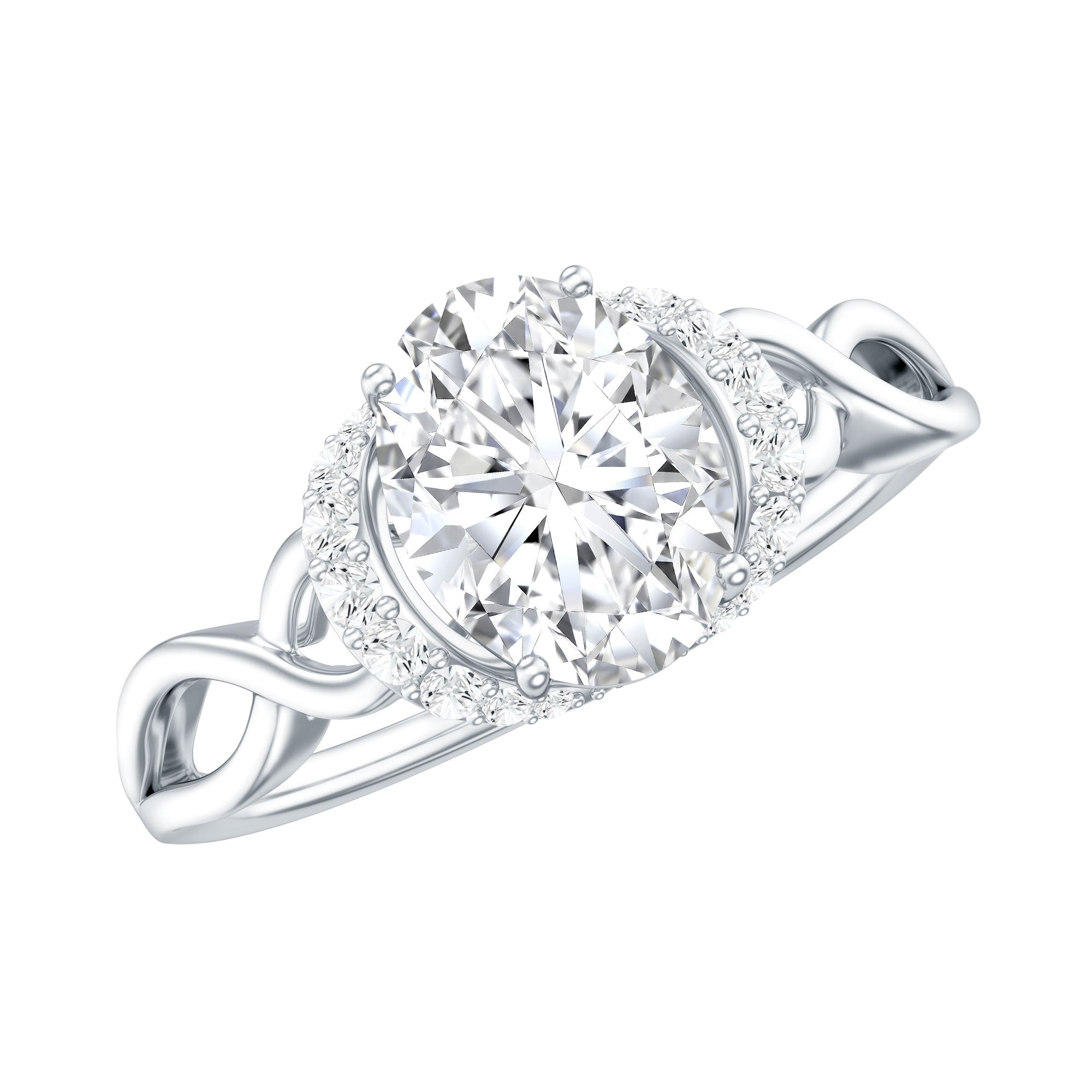 Rosec Jewels-Lab Grown Diamond 6X8 MM Oval Engagement Ring For Women
