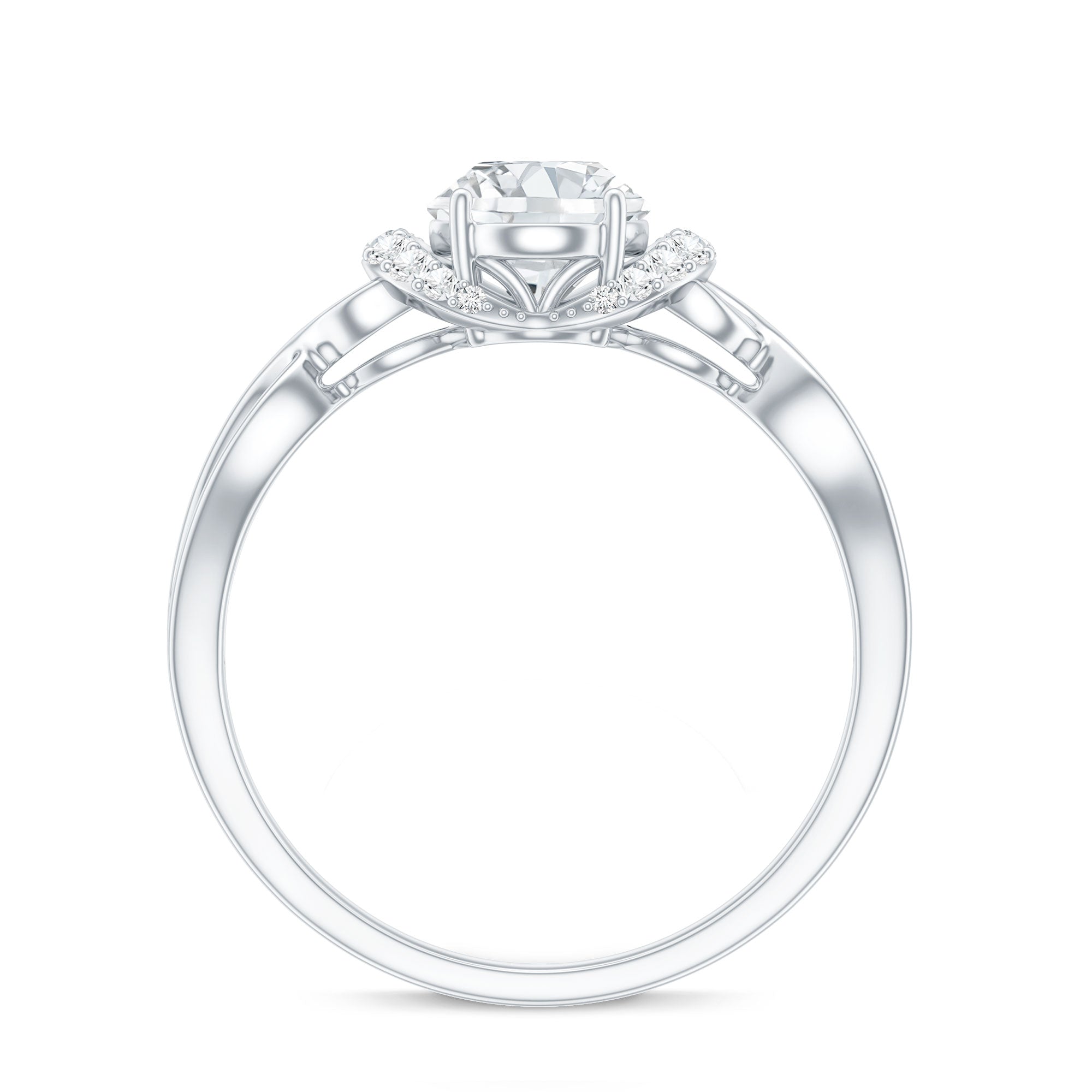 Rosec Jewels-Lab Grown Diamond 6X8 MM Oval Engagement Ring For Women