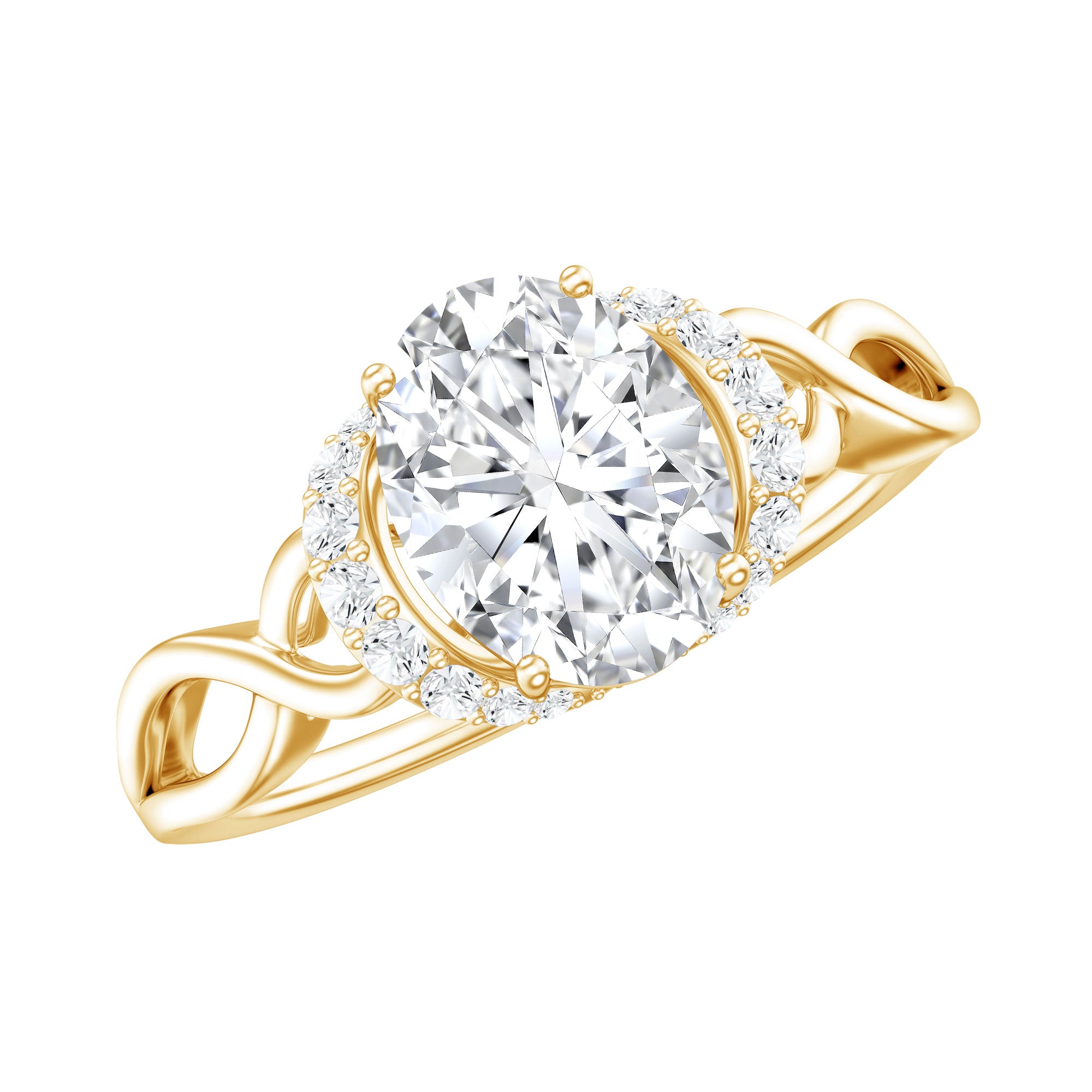 Rosec Jewels-Lab Grown Diamond 6X8 MM Oval Engagement Ring For Women