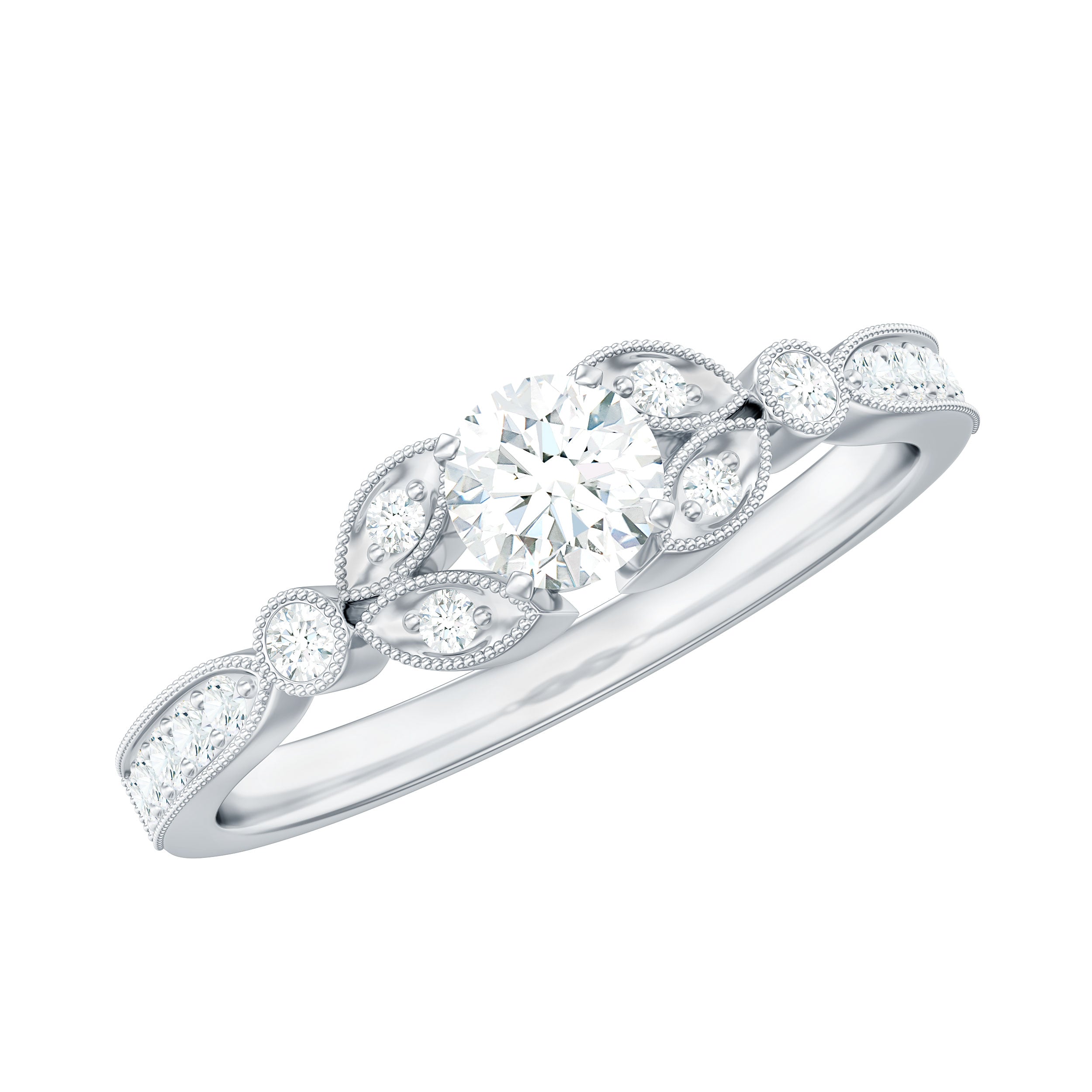 Certified Lab Grown Diamond Minimal Engagement Ring