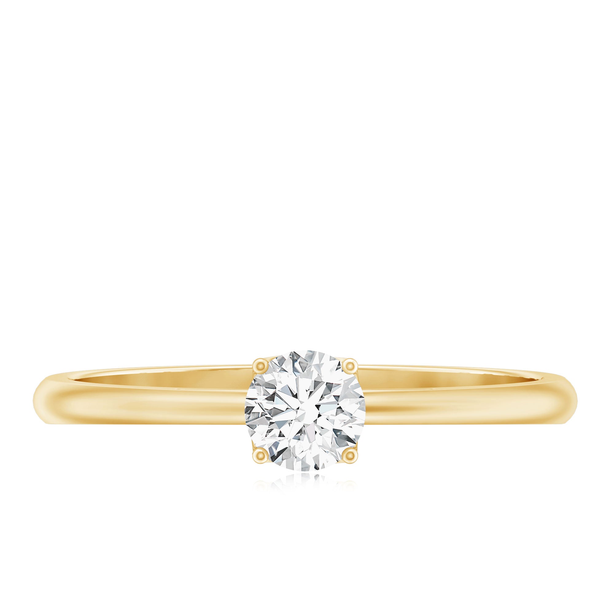 Lab Grown Diamond Solitaire Promise Ring For Women Lab - ( EF-VS ) - Rosec Jewels