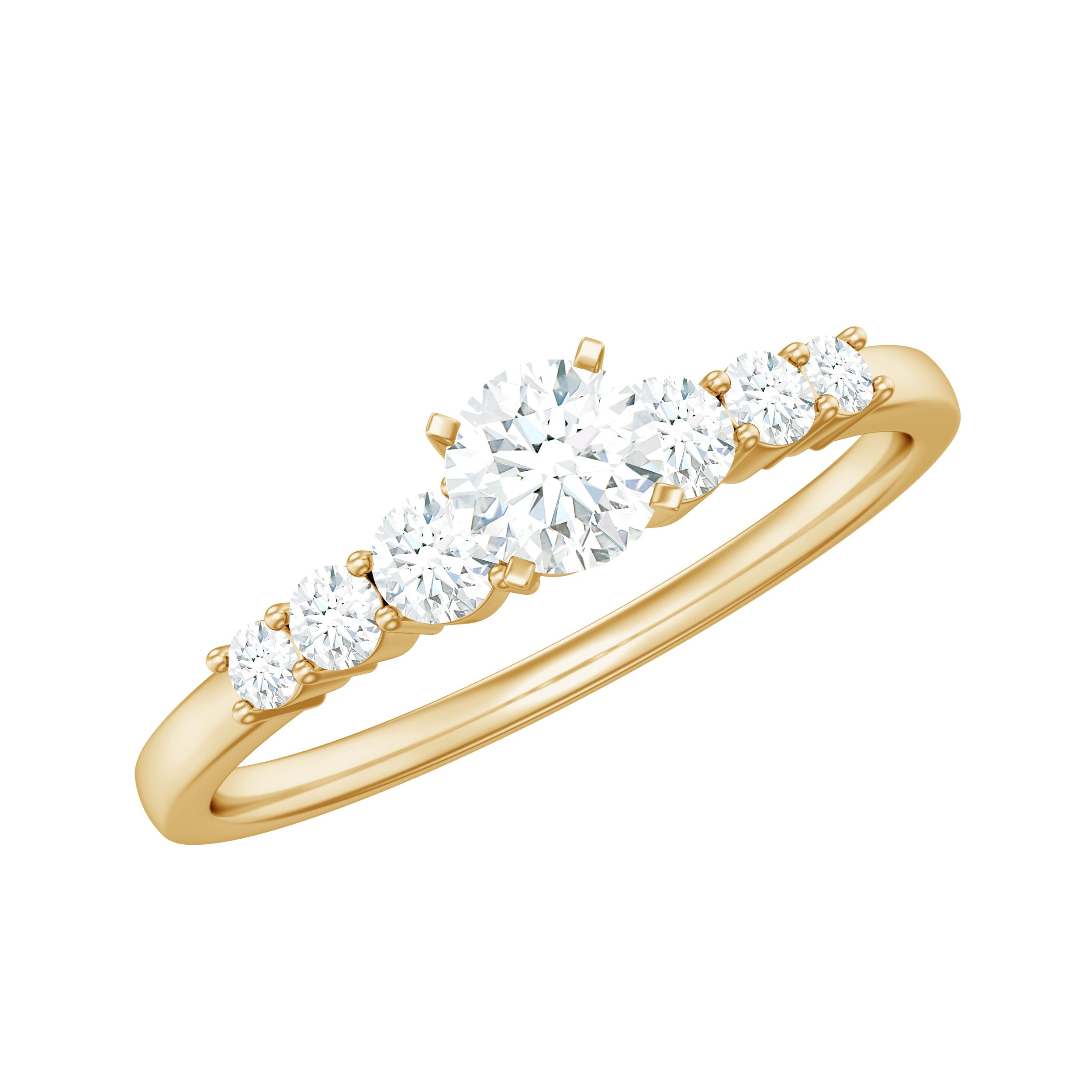 Certified Lab Grown Diamond Classic Solitaire Engagement Ring Lab - ( EF-VS ) - Rosec Jewels