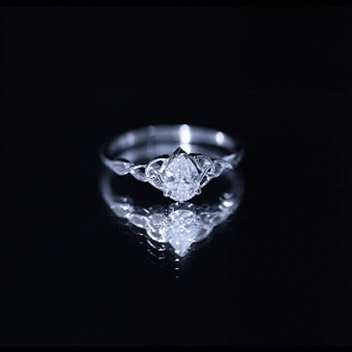 Lab Grown Diamond 5X7 MM Teardrop Solitaire Engagement Ring Lab - ( EF-VS ) - Rosec Jewels