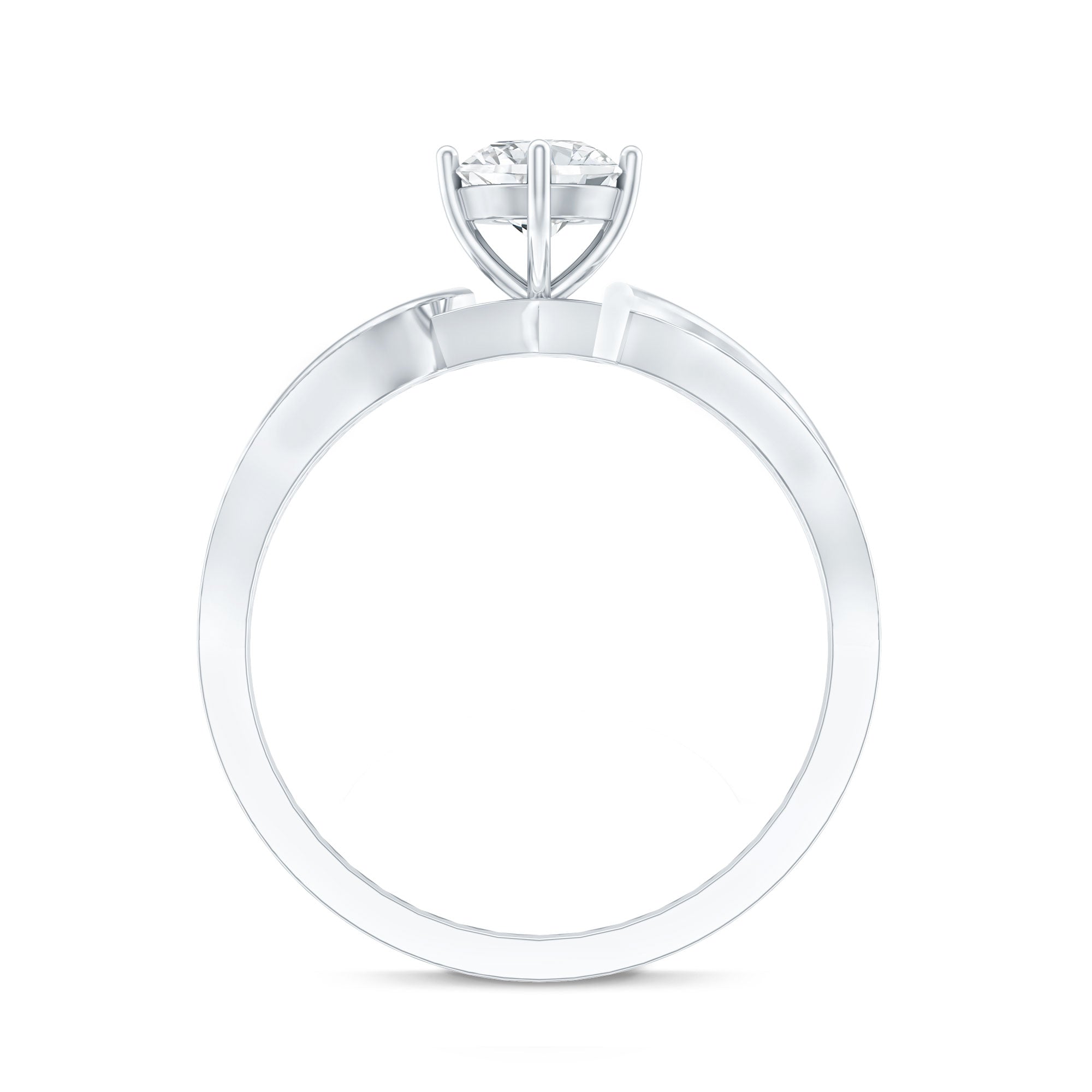 Certified Lab Grown Diamond 5 MM Infinity Engagement Ring Lab - ( EF-VS ) - Rosec Jewels