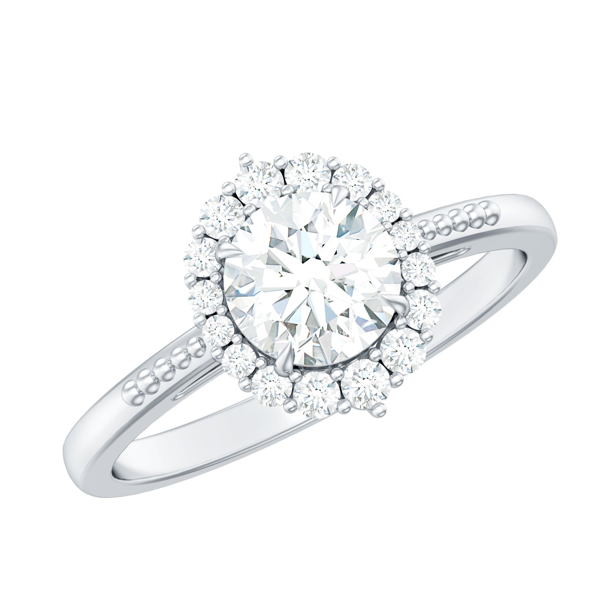 Classic Lab Grown Diamond Halo Engagement Ring