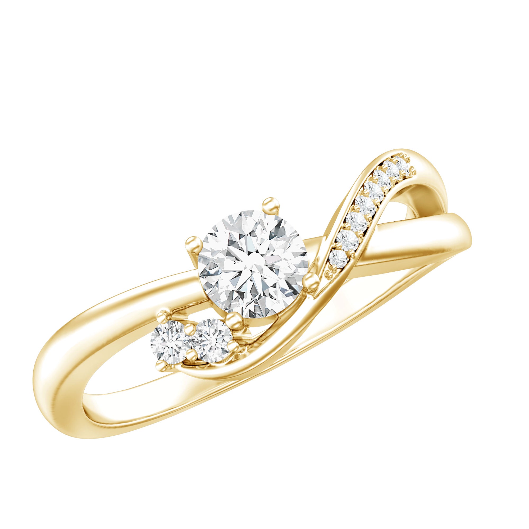 Certified 5 MM Lab Grown Diamond Proposal Ring For Women Lab - ( EF-VS ) - Rosec Jewels