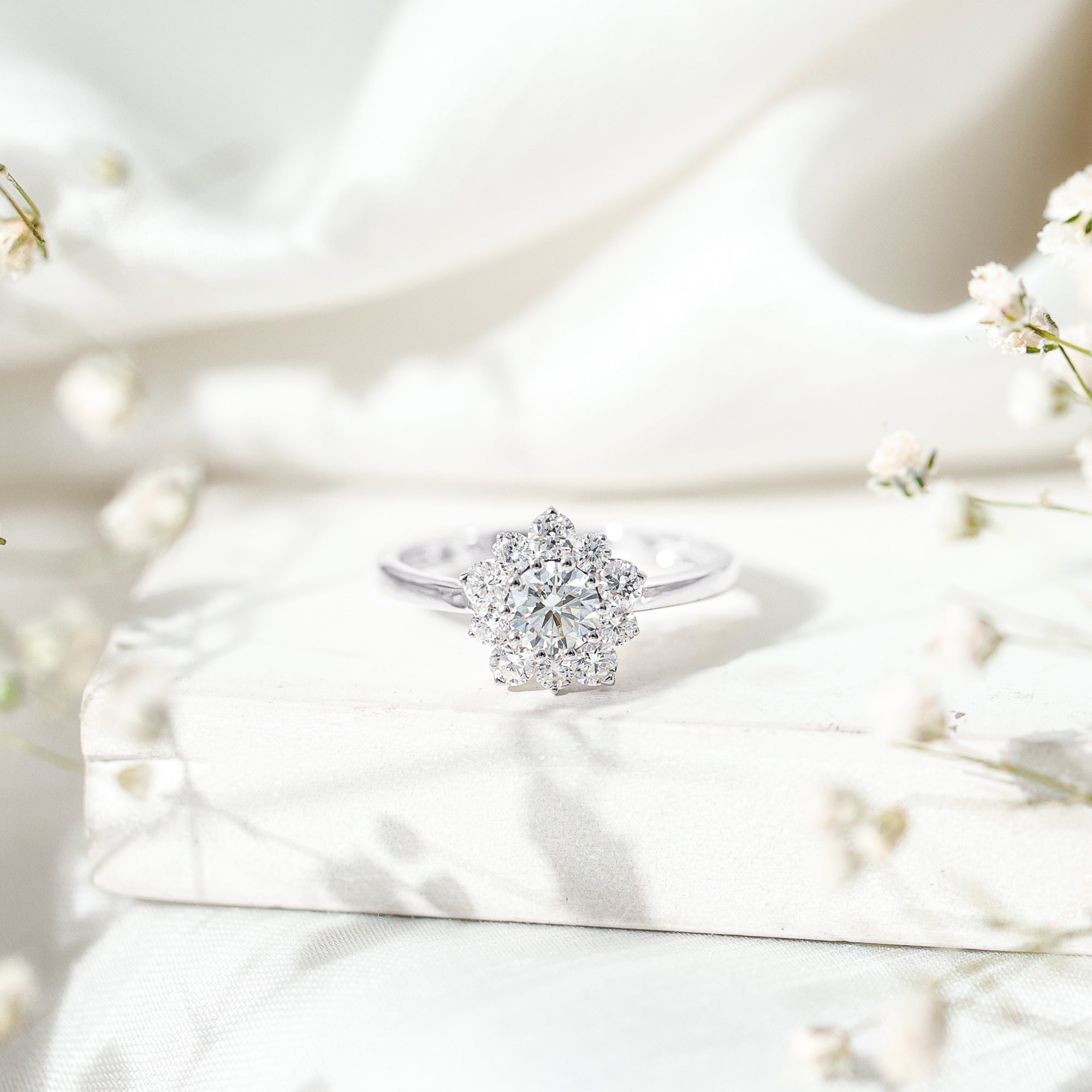 Rosec Jewels-Lab Grown Diamond Nature Engagement Ring