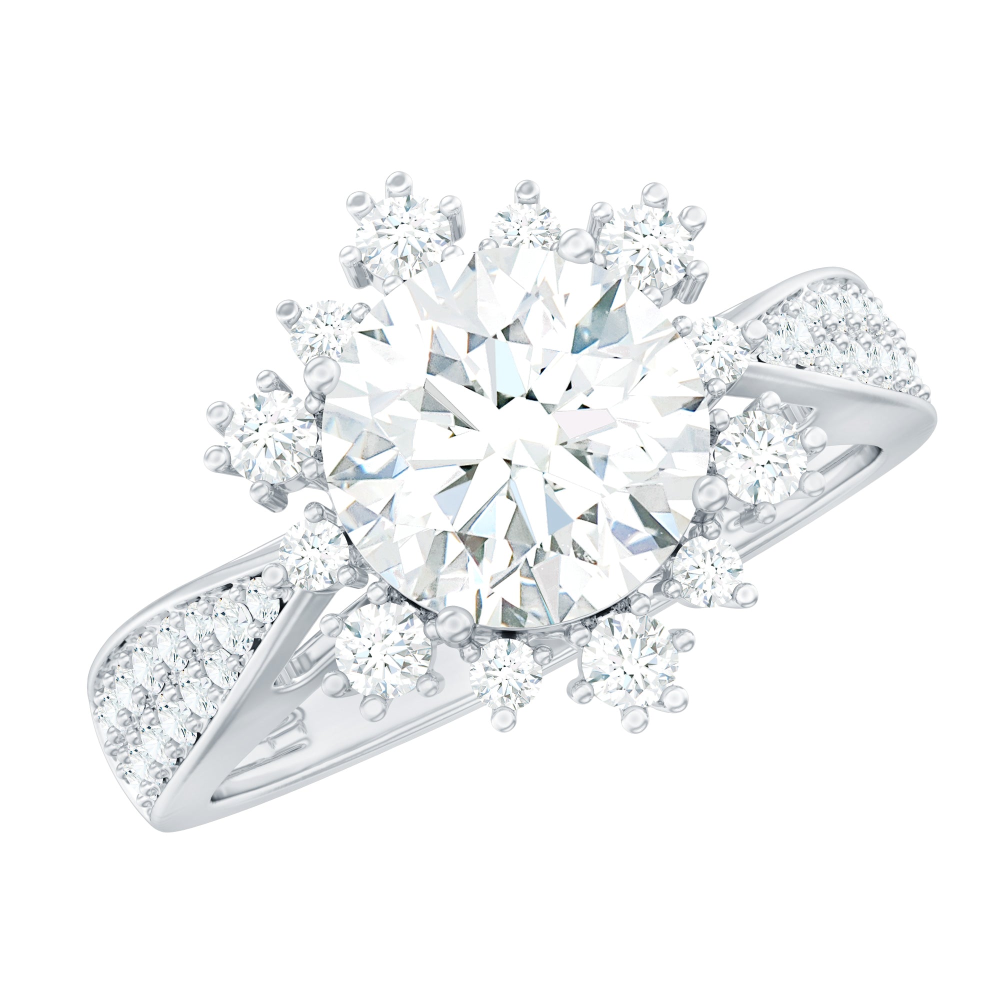 Certified 2 Carat Lab Grown Diamond Non Traditional Engagement Ring