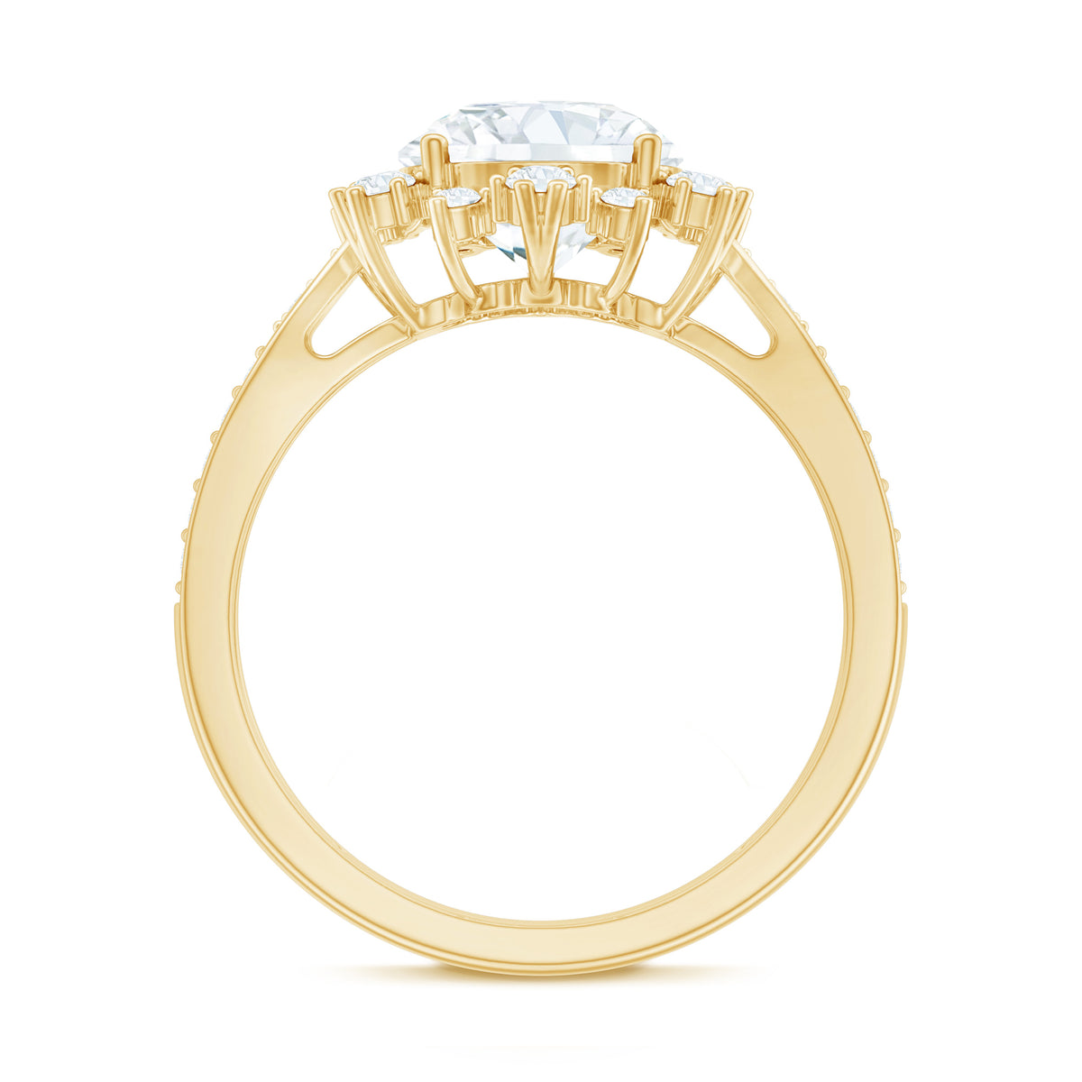 2 Carat Lab Grown Diamond Non Traditional Engagement Ring with IGI Certificate Lab - ( E-VS1 ) - Rosec Jewels