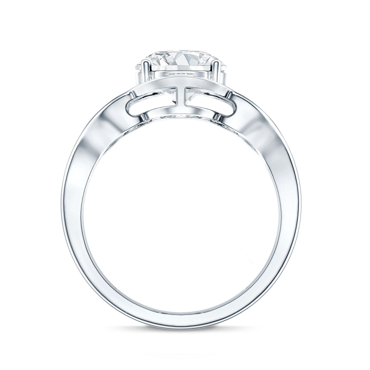 2 Carat Lab Grown Diamond Art Deco Engagement Ring Lab - ( EF-VS ) - Rosec Jewels