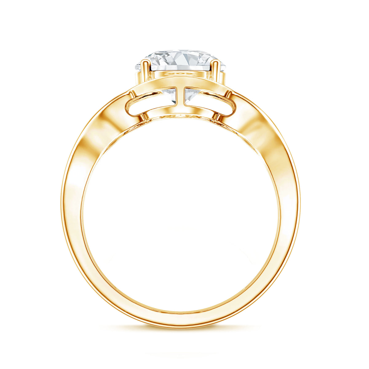 2 Carat Lab Grown Diamond Art Deco Engagement Ring Lab - ( EF-VS ) - Rosec Jewels