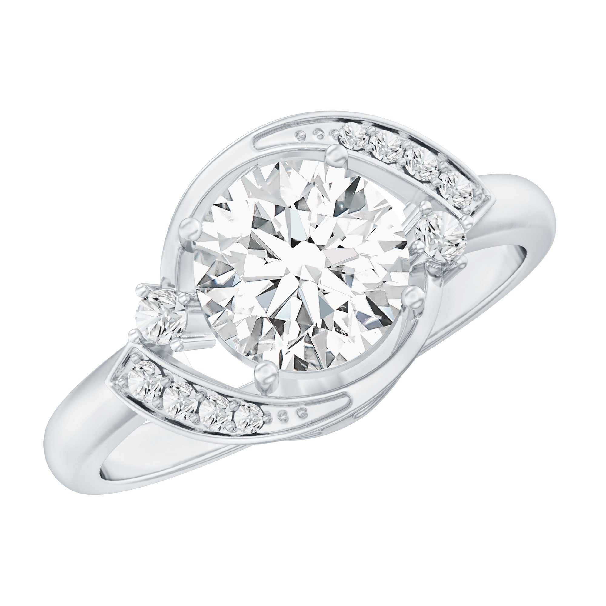 Rosec Jewels-2 Carat Lab Grown Diamond Bypass Engagement Ring