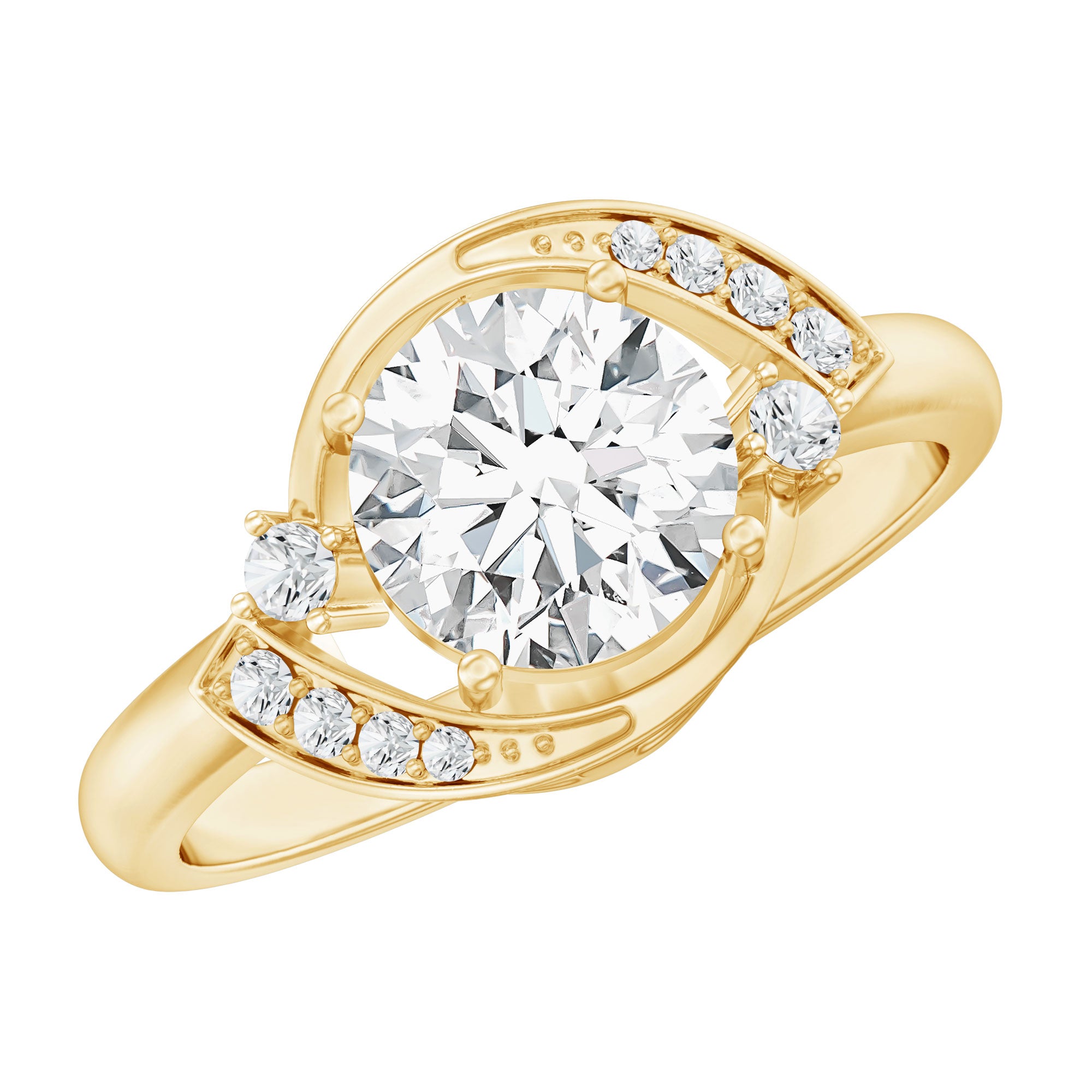 Rosec Jewels-2 Carat Lab Grown Diamond Bypass Engagement Ring