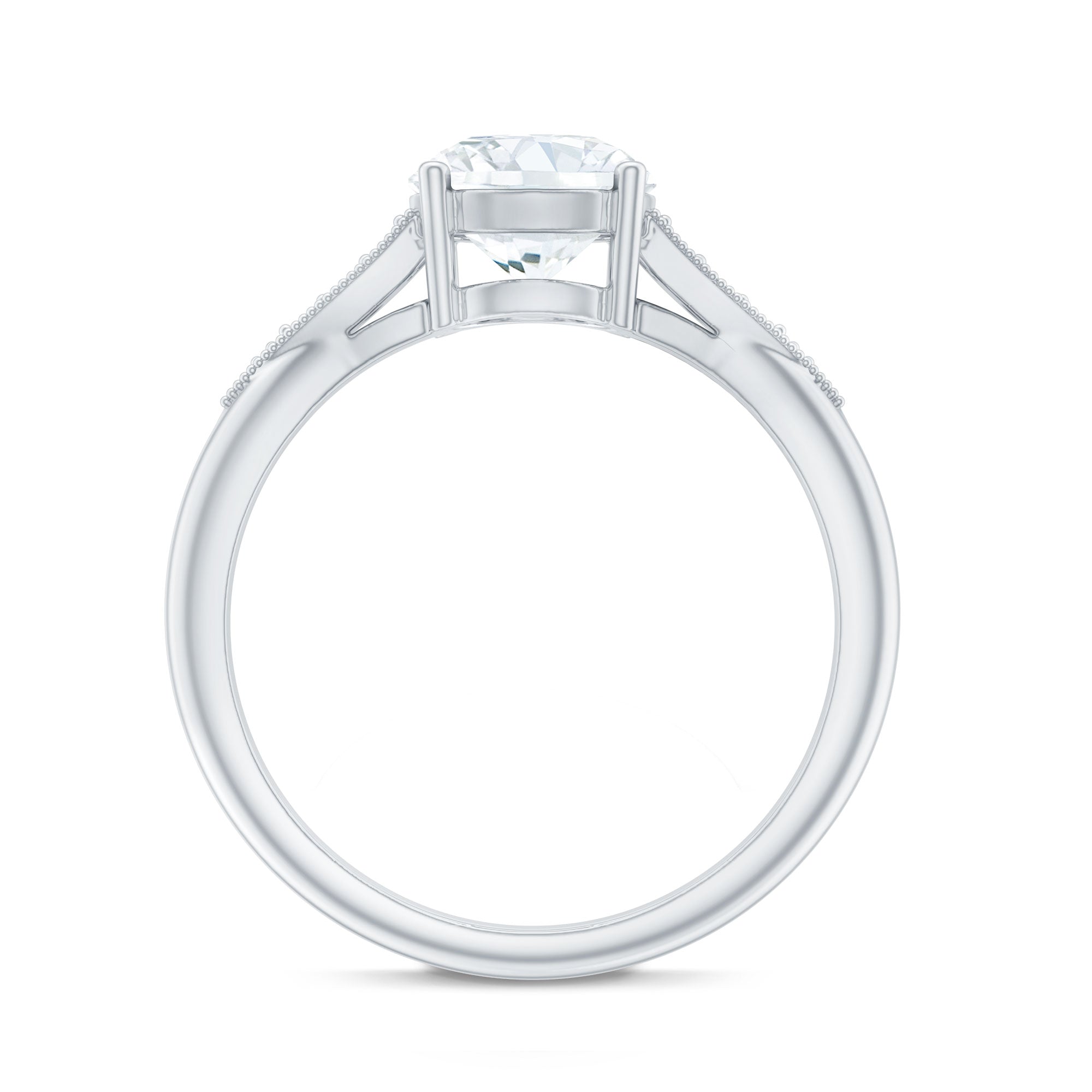 Rosec Jewels-Certified Lab Grown Diamond 8MM Classic Engagement Ring