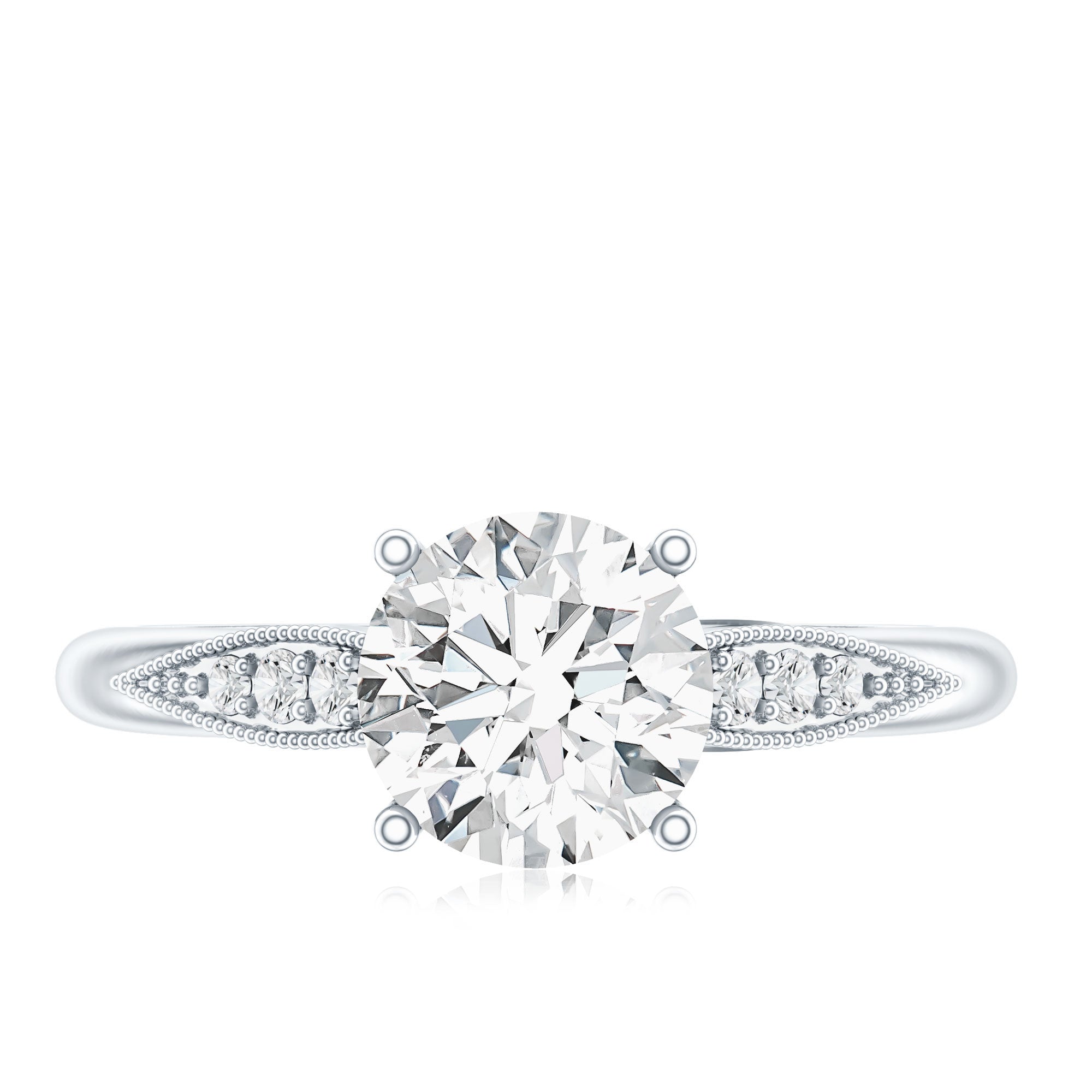 Rosec Jewels-Certified Lab Grown Diamond 8MM Classic Engagement Ring