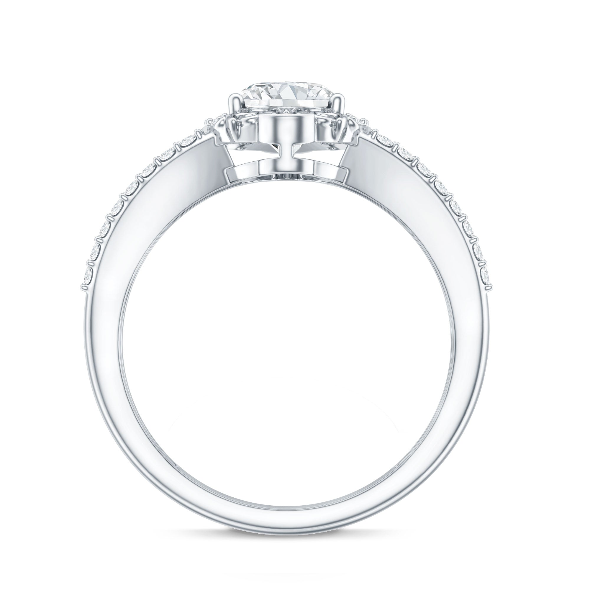 6X8 MM Oval Lab Grown Diamond Vintage Engagement Ring For Women Lab - ( EF-VS ) - Rosec Jewels
