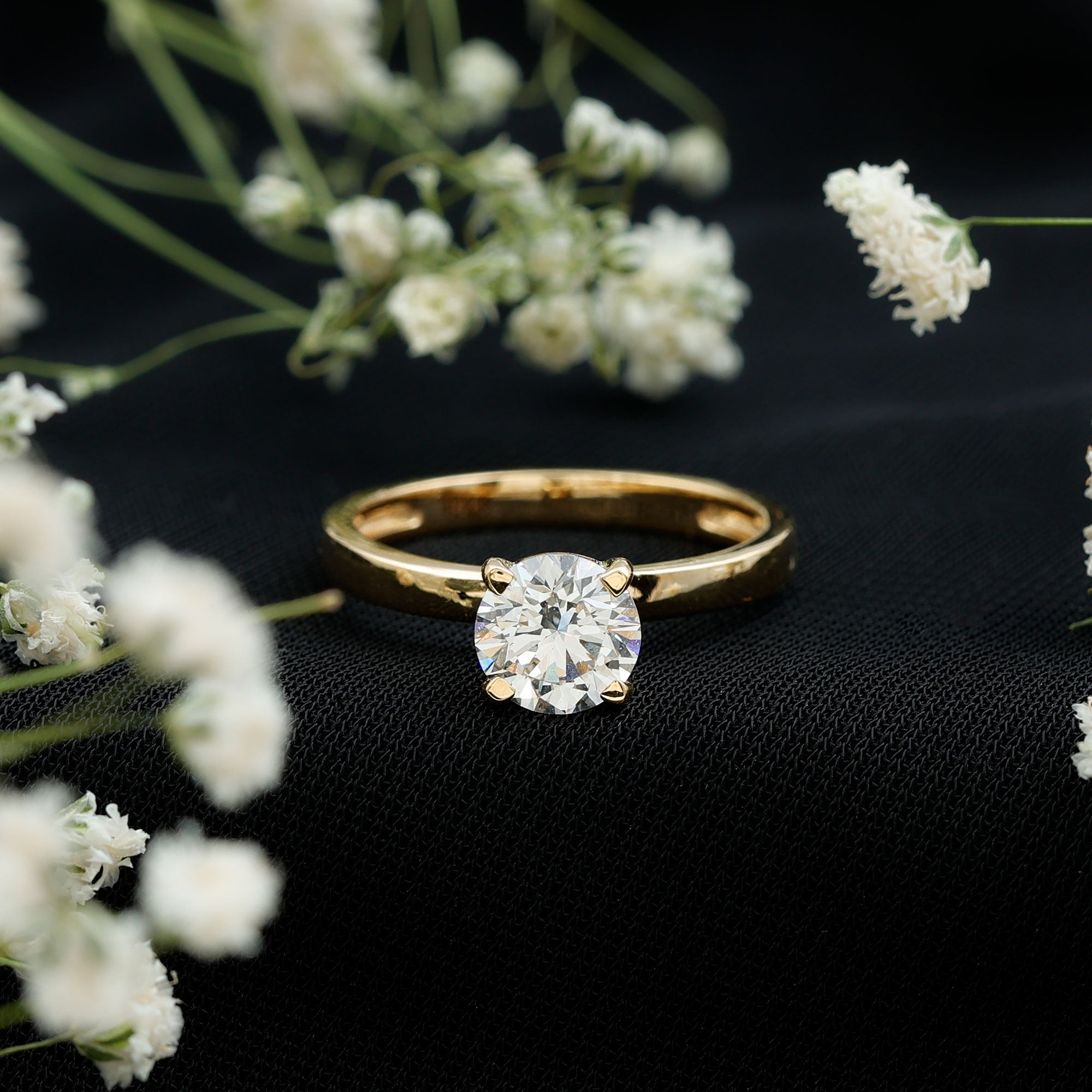 Lab Grown Diamond 1 Carat Engagement Ring For Women Lab - ( EF-VS ) - Rosec Jewels