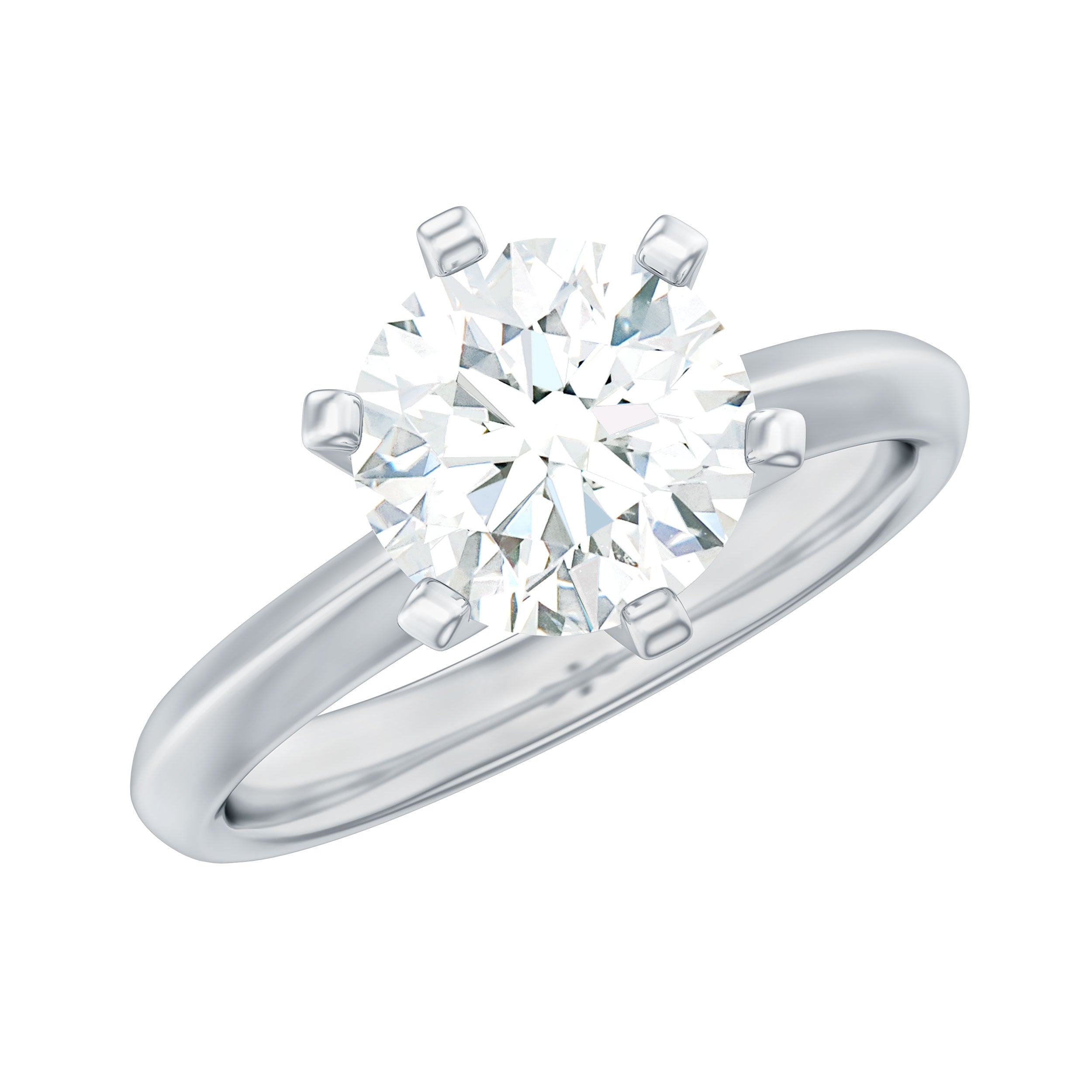 2 Carat Lab Grown Diamond Six Prongs Engagement Ring