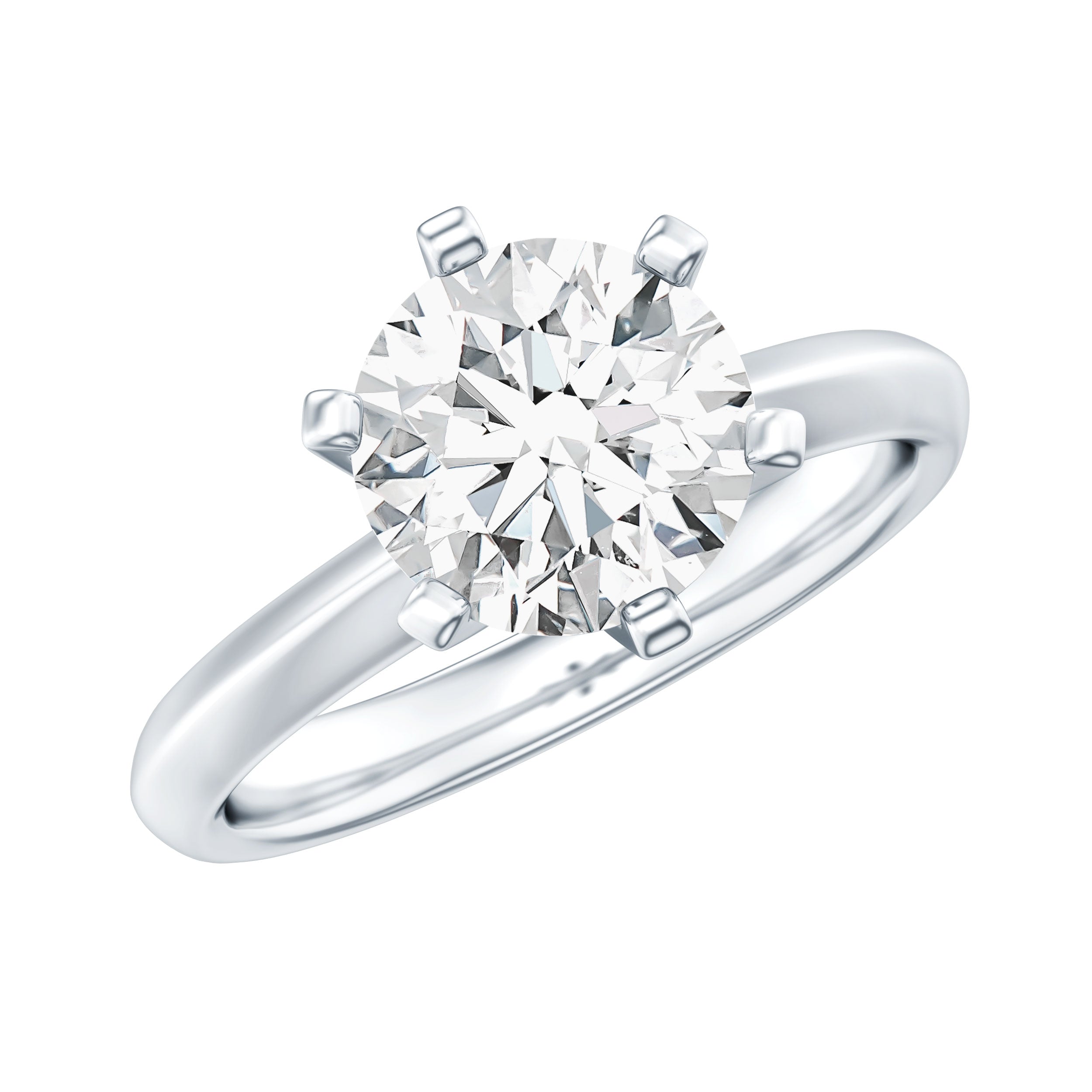 2 Carat Lab Grown Diamond Six Prongs Engagement Ring