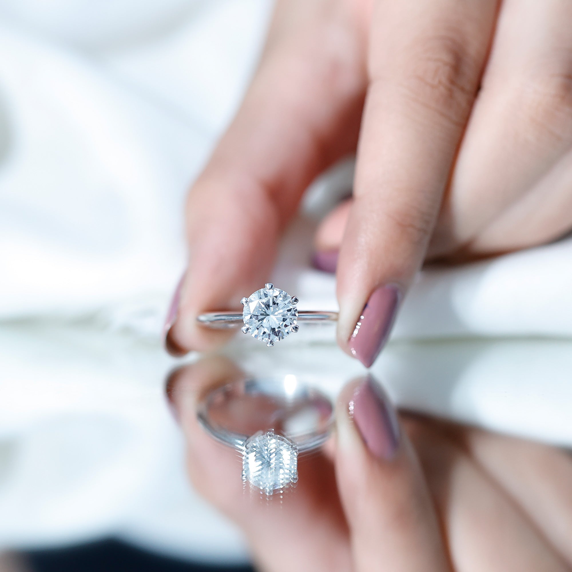Rosec Jewels-2 Carat Lab Grown Diamond Six Prongs Engagement Ring