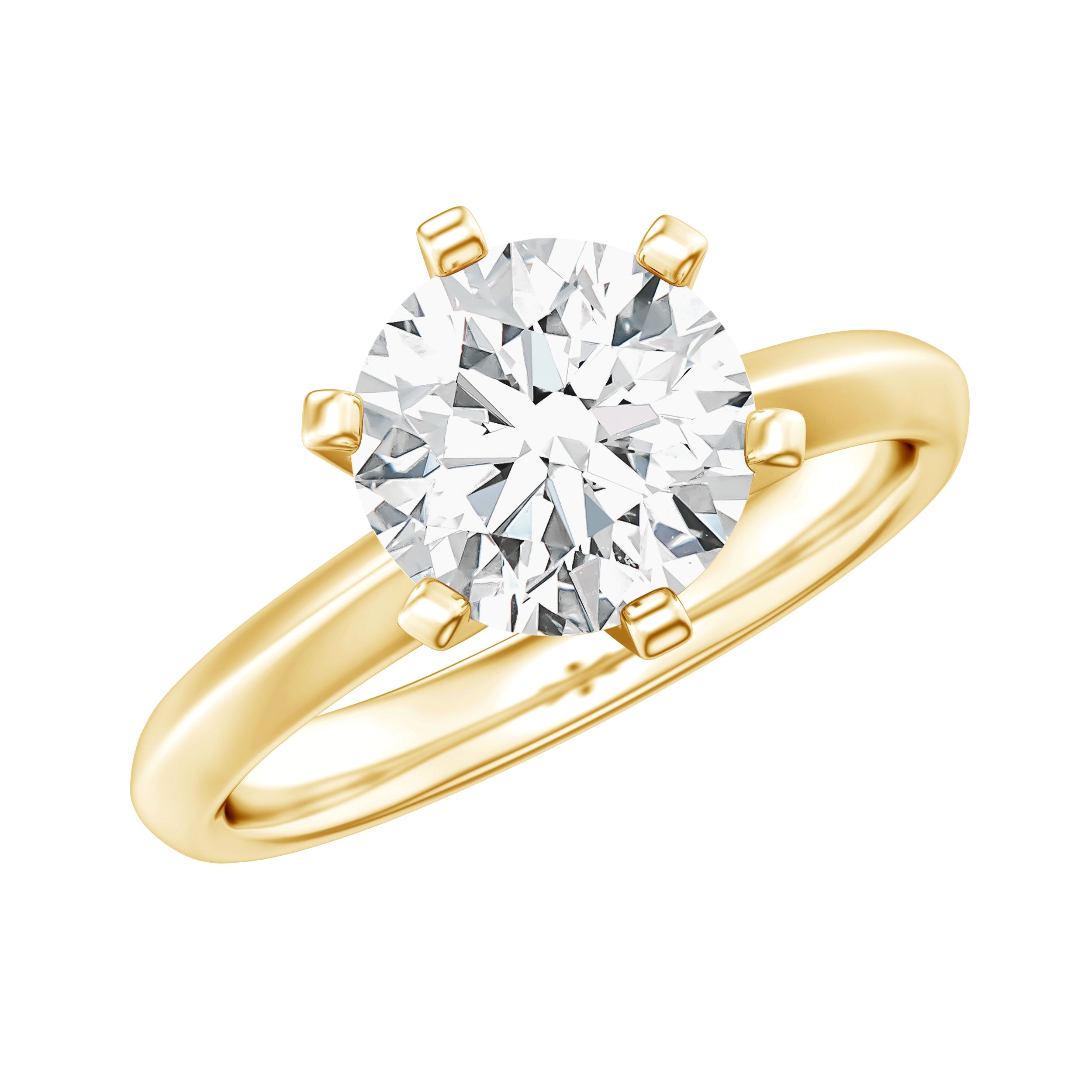 2 Carat Lab Grown Diamond Six Prongs Engagement Ring Lab - ( EF-VS ) - Rosec Jewels