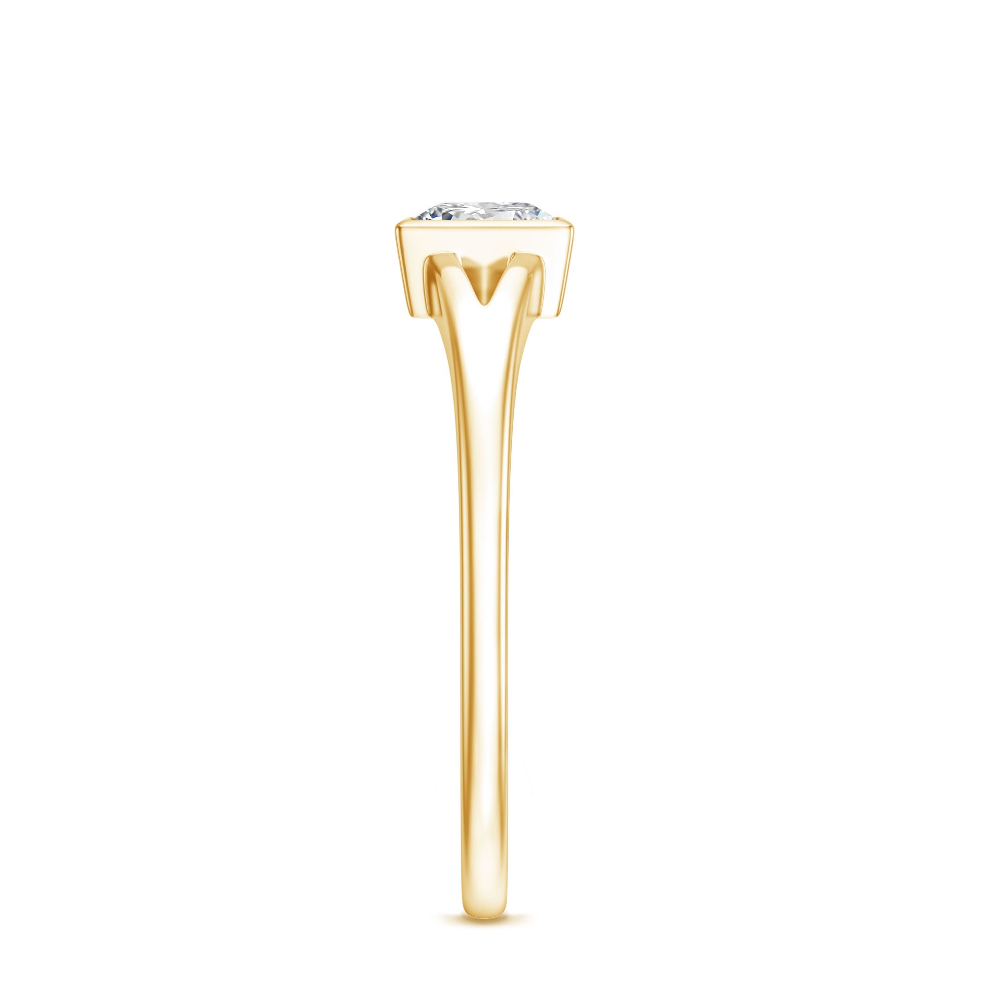 Certified Lab Grown Diamond 5 MM Solitaire Promise Ring Lab - ( EF-VS ) - Rosec Jewels