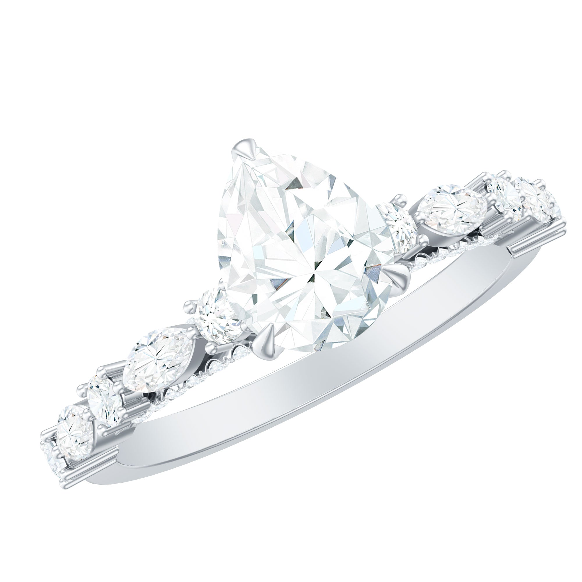 Certified Lab Grown Diamond 6X8 MM Pear Shaped Engagement Ring