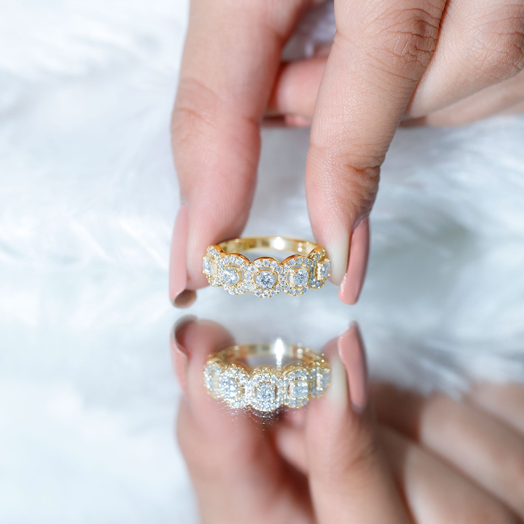 Certified Lab Created Diamond Wedding Band Ring Lab - ( EF-VS ) - Rosec Jewels