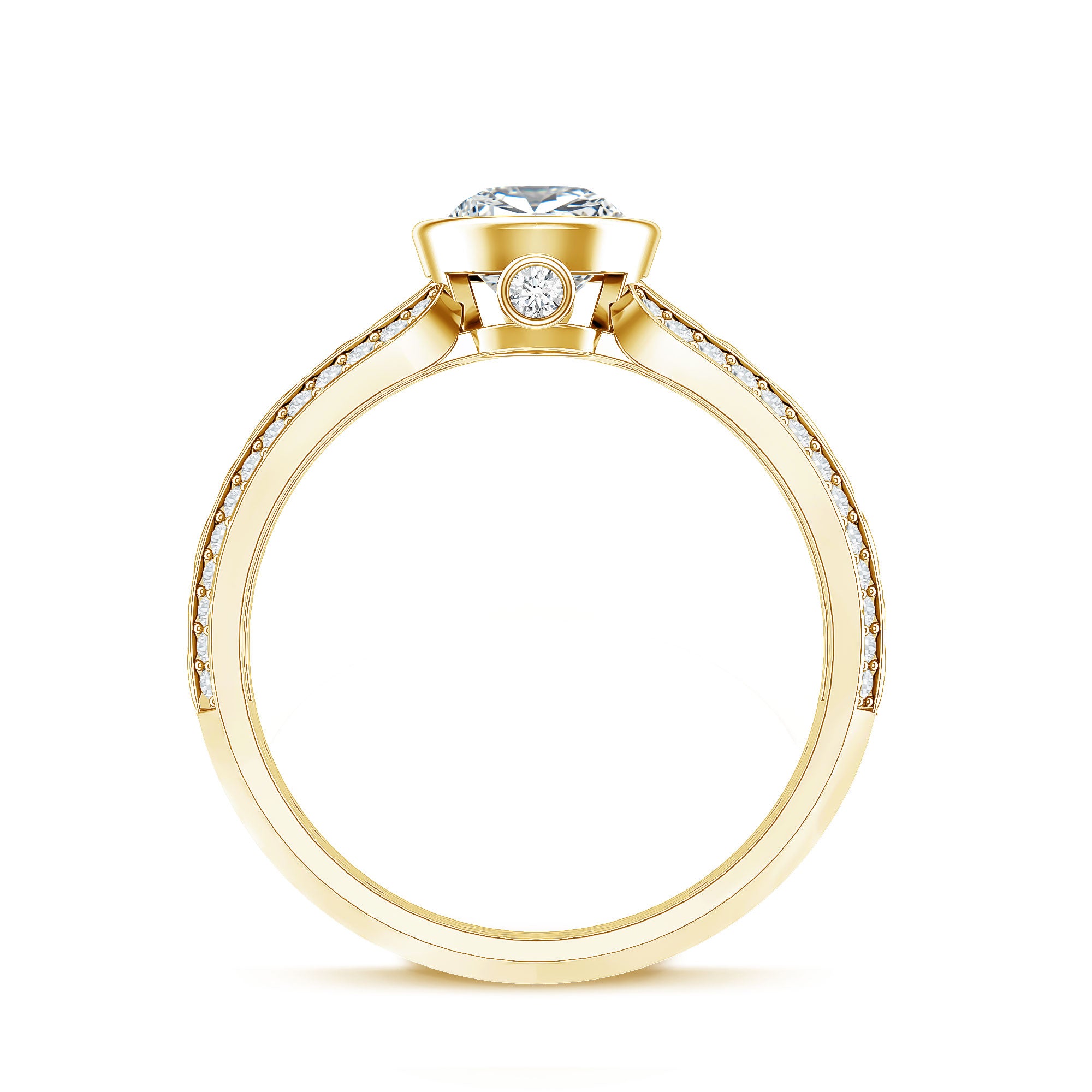 Certified Lab Created Diamond Antique Engagement Ring for Women Lab - ( EF-VS ) - Rosec Jewels