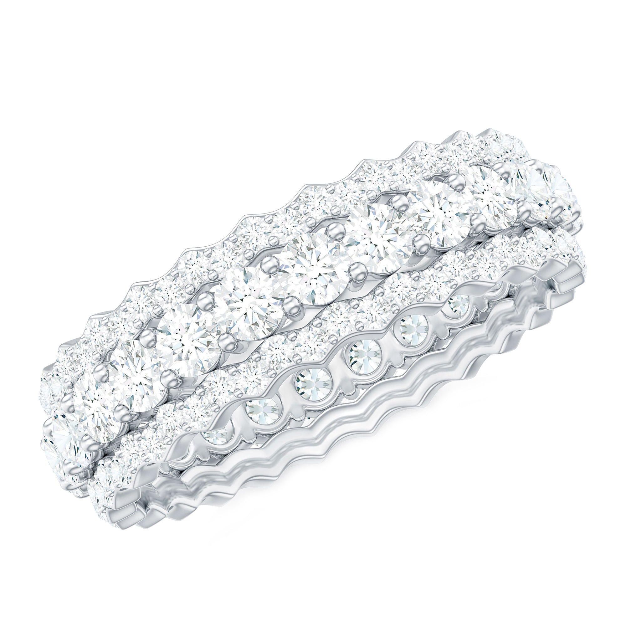 Rosec Jewels-Certified Lab Grown Diamond Eternity Wedding Band for Her