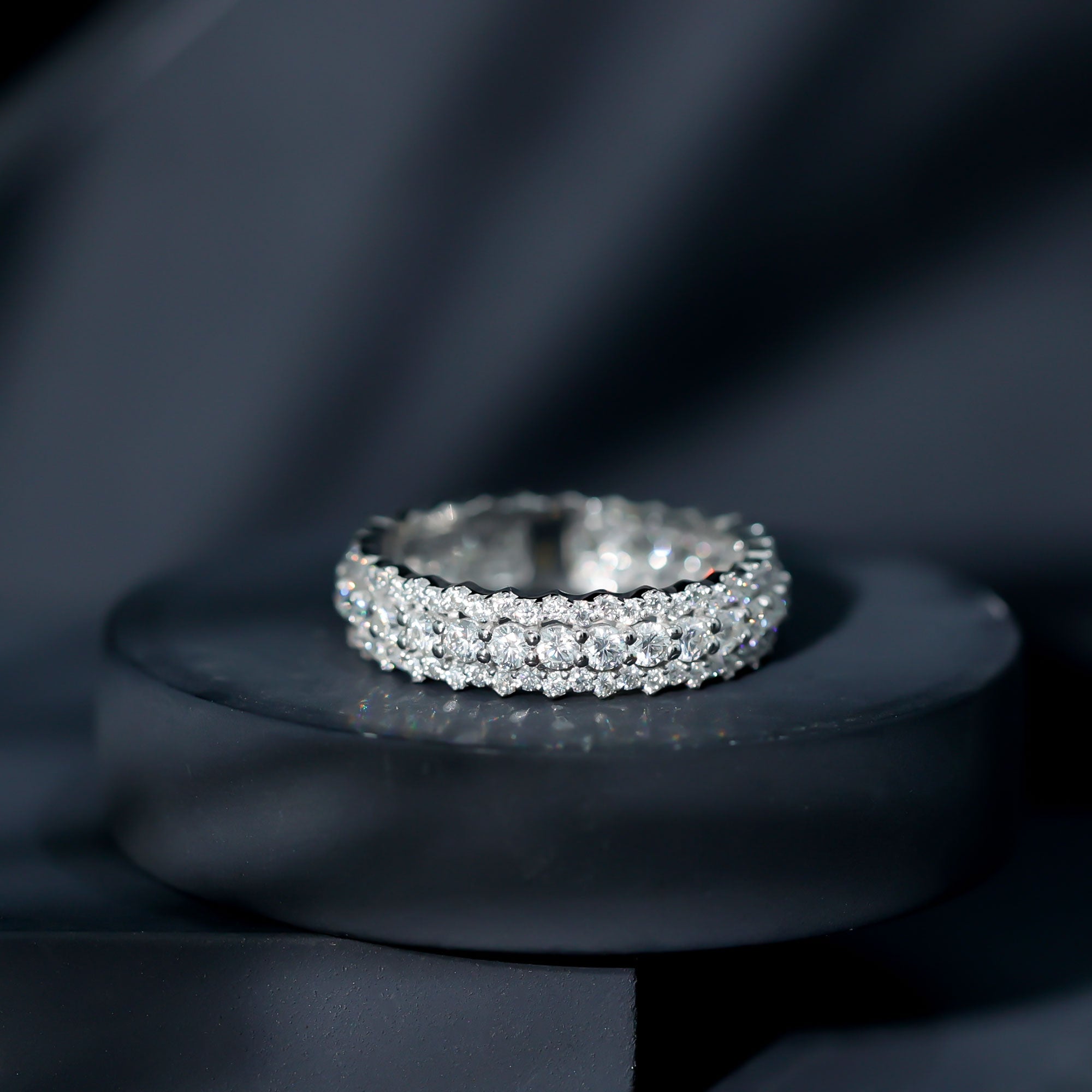 Certified Lab Grown Diamond Eternity Wedding Band for Her Lab - ( EF-VS ) - Rosec Jewels