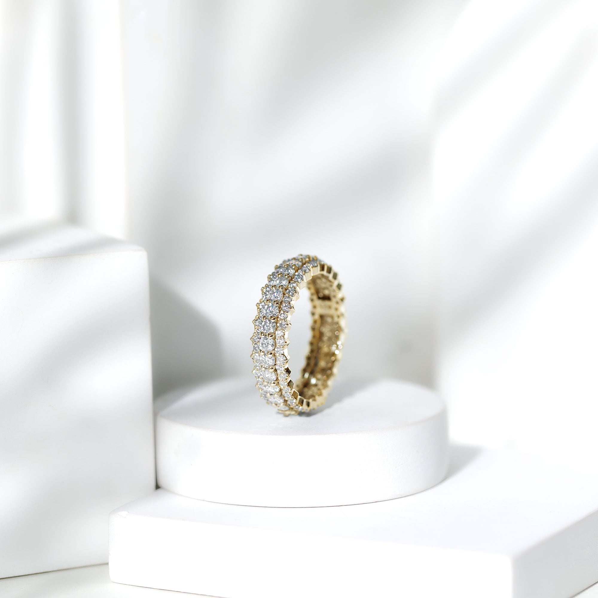 Certified Lab Grown Diamond Eternity Wedding Band for Her Lab - ( EF-VS ) - Rosec Jewels