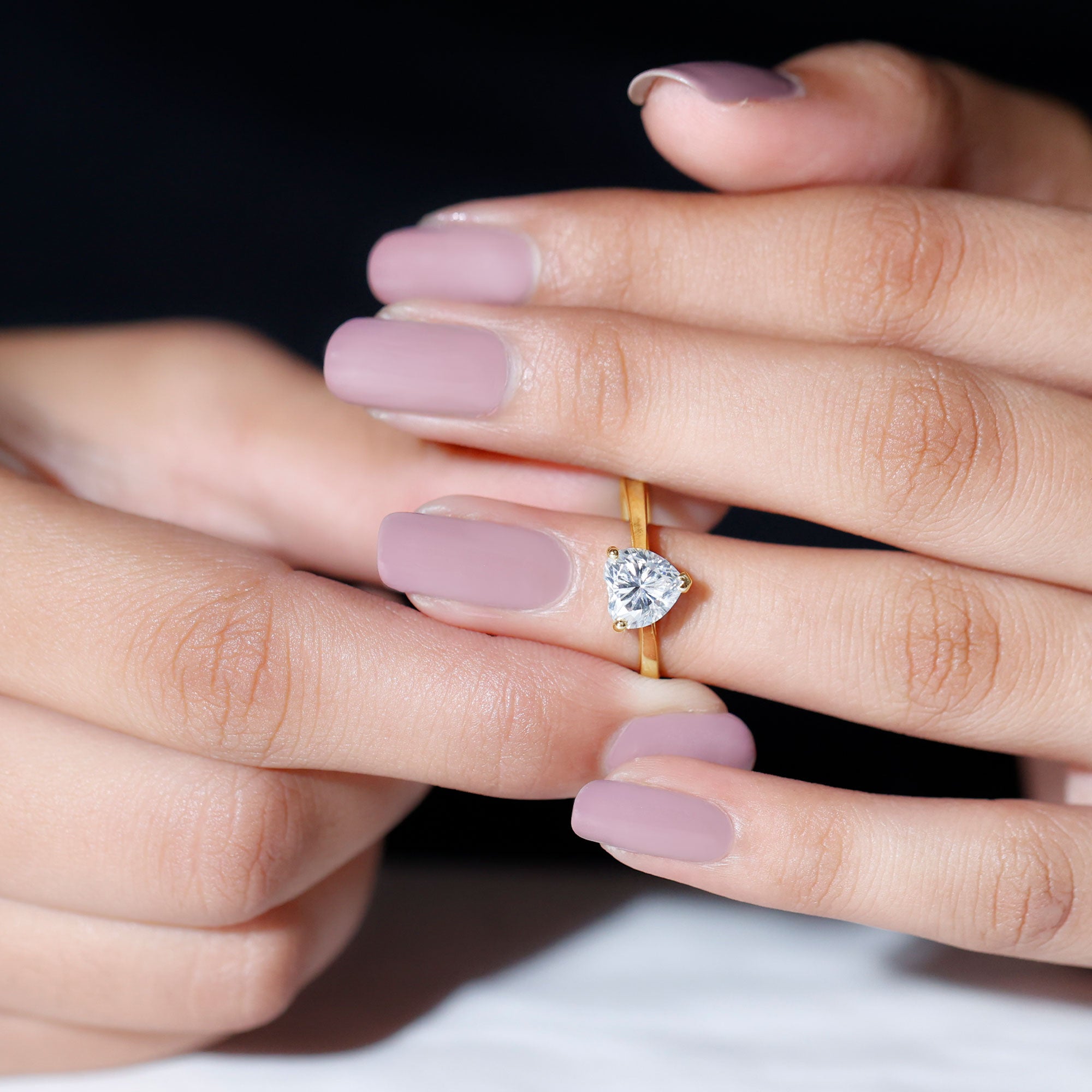 Rosec Jewels-1 Carat Diamond Heart Ring For Women